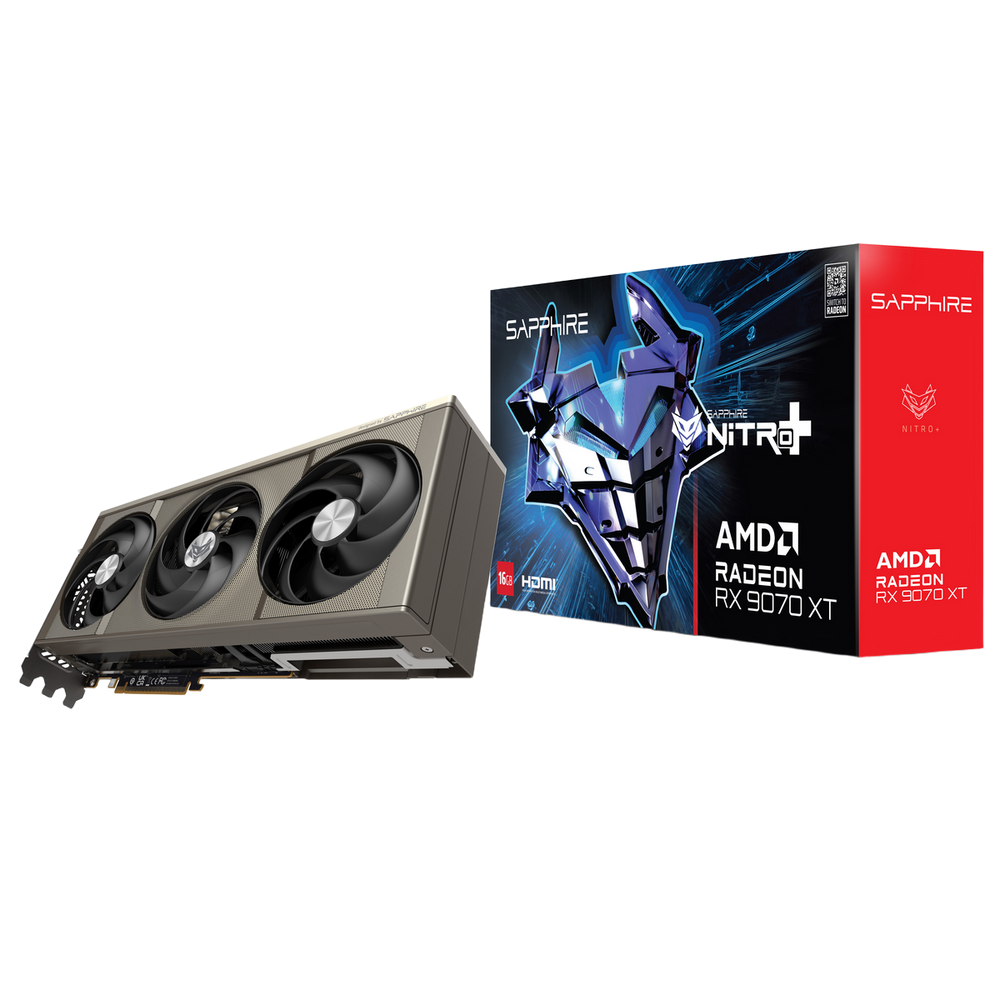 Видеокарта Sapphire RX9070XT NITRO+ OC 16GB GDDR6 256bit 2xDP 2xHDMI 3FAN RTL