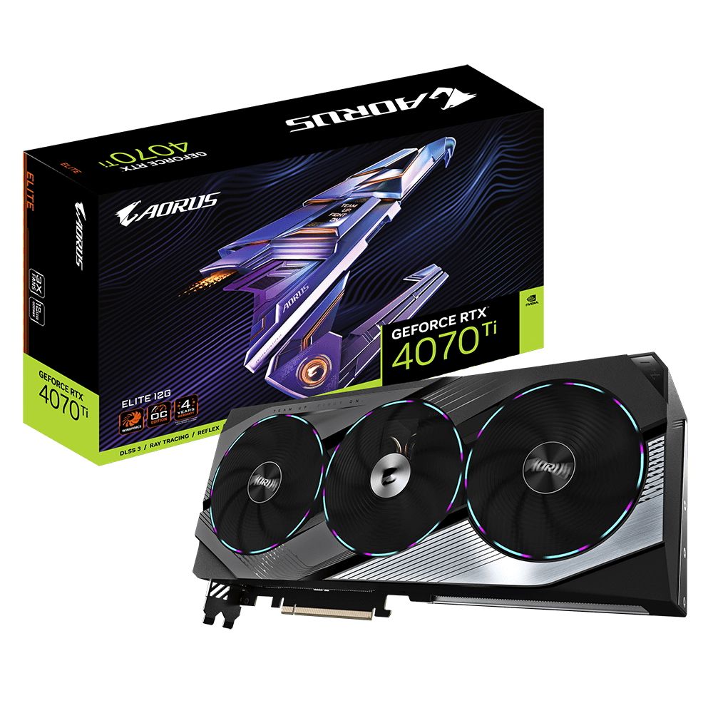 Видеокарта AORUS Bad Pack RTX4070Ti ELITE 12GB GDDR6X 192bit 3xDP HDMI 3FAN RTL (312589) bp