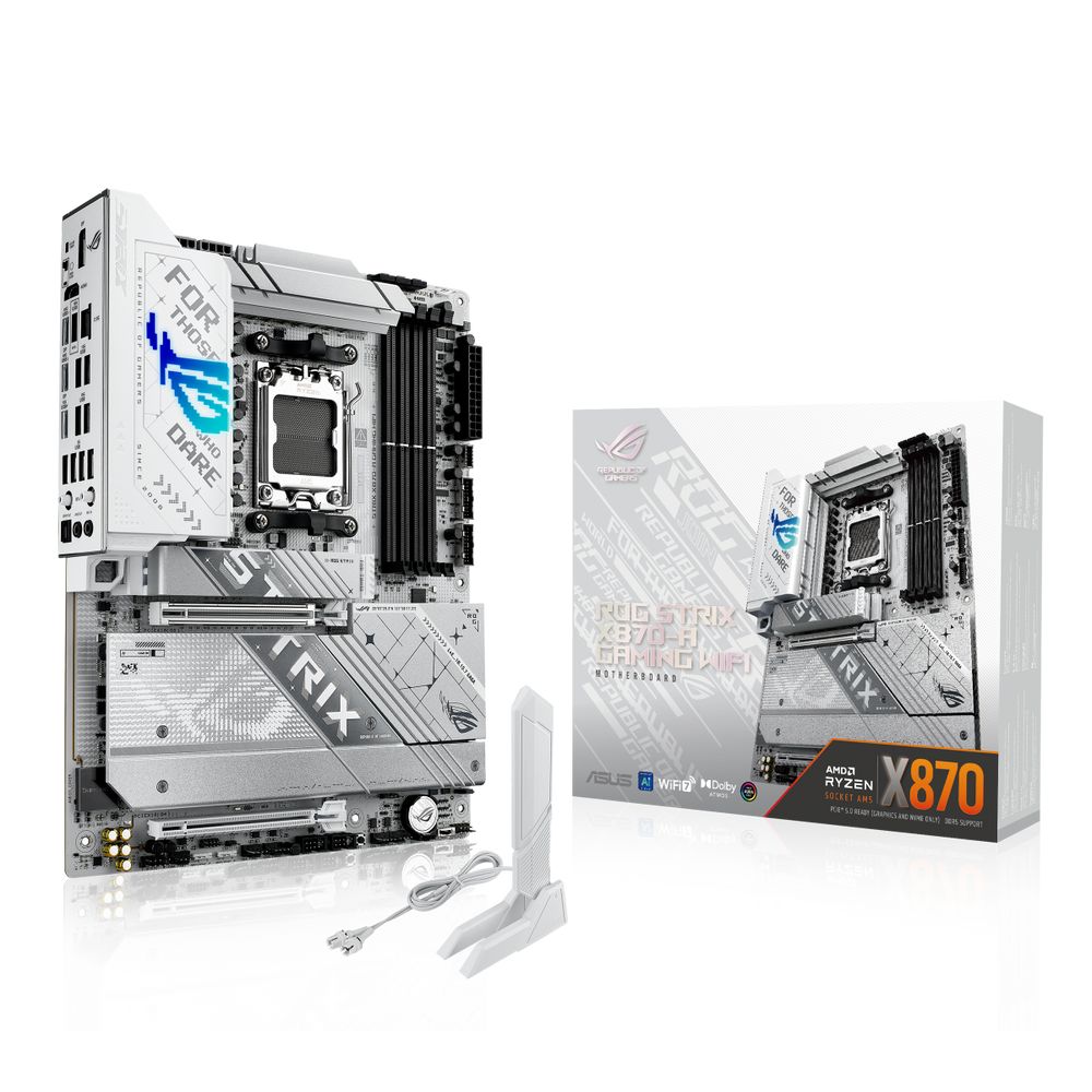 Материнская плата ASUS ROG STRIX X870-A GAMING WIFI AM5 ATX 4xDDR5 2xPCIEx16 4xM.2 3хUSB-C DP HDMI 2.5GLAN Wi-Fi 7