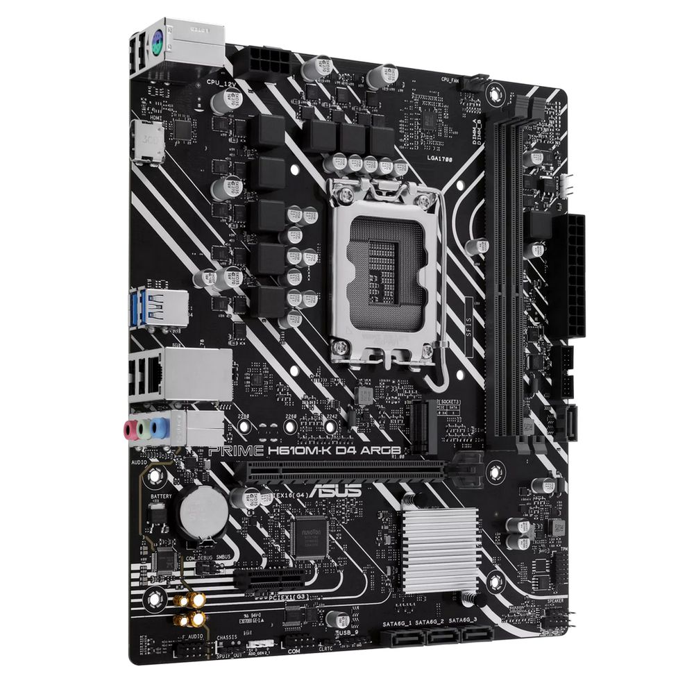 Материнская плата ASUS PRIME H610M-K D4 ARGB LGA1700 mATX 2xDDR4 PCIEx16 PCIEx1 M.2 HDMI GLAN