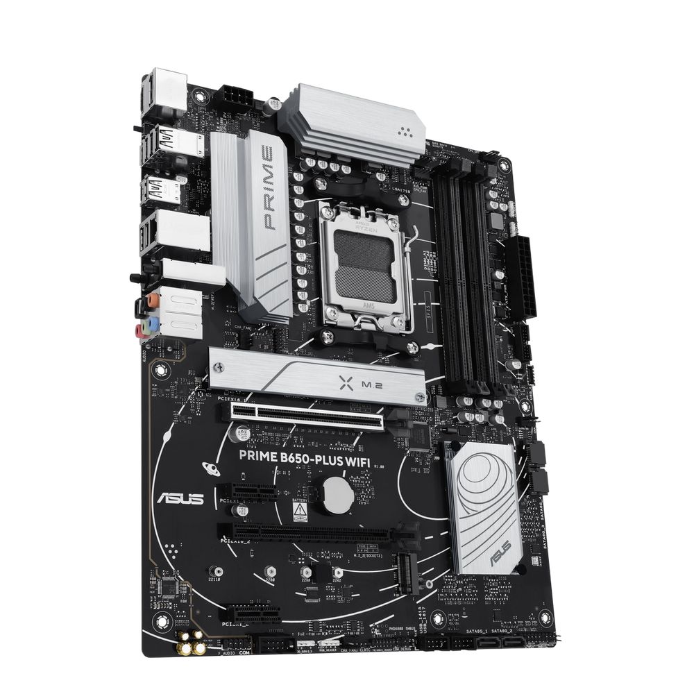 Материнская плата ASUS PRIME B650-PLUS WIFI AM5 ATX 4xDDR5 2xPCIEx16 2xPCIEx1 2xM.2 USB-C DP HDMI 2.5GLAN WIFI 6E