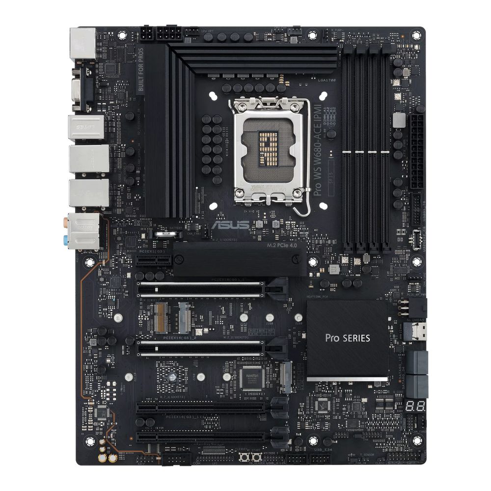 Материнская плата ASUS PRO WS W680-ACE IPMI LGA1700 ATX 4xDDR5 4xPCIEx16 PCIEx1 3xM.2 USB-C DP HDMI VGA 2x2.5GLAN