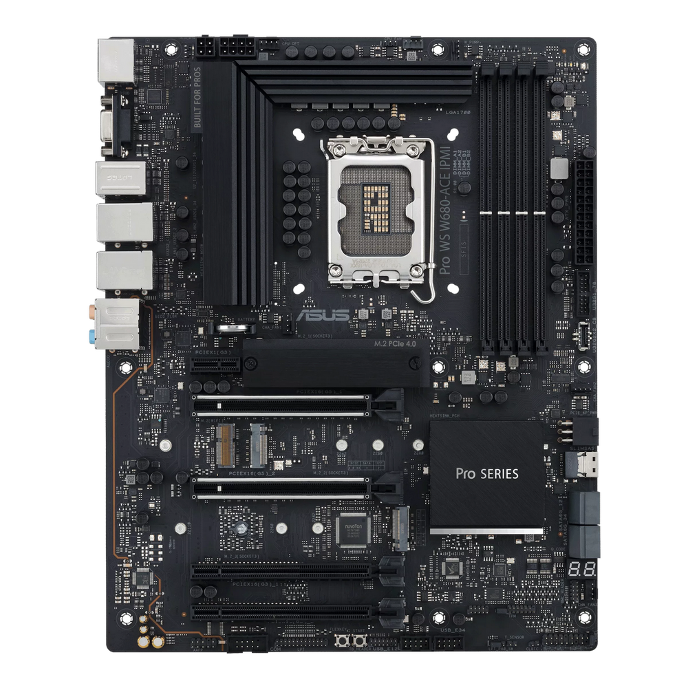 Материнская плата ASUS PRO WS W680-ACE IPMI LGA1700 ATX 4xDDR5 4xPCIEx16 PCIEx1 3xM.2 USB-C DP HDMI VGA 2x2.5GLAN