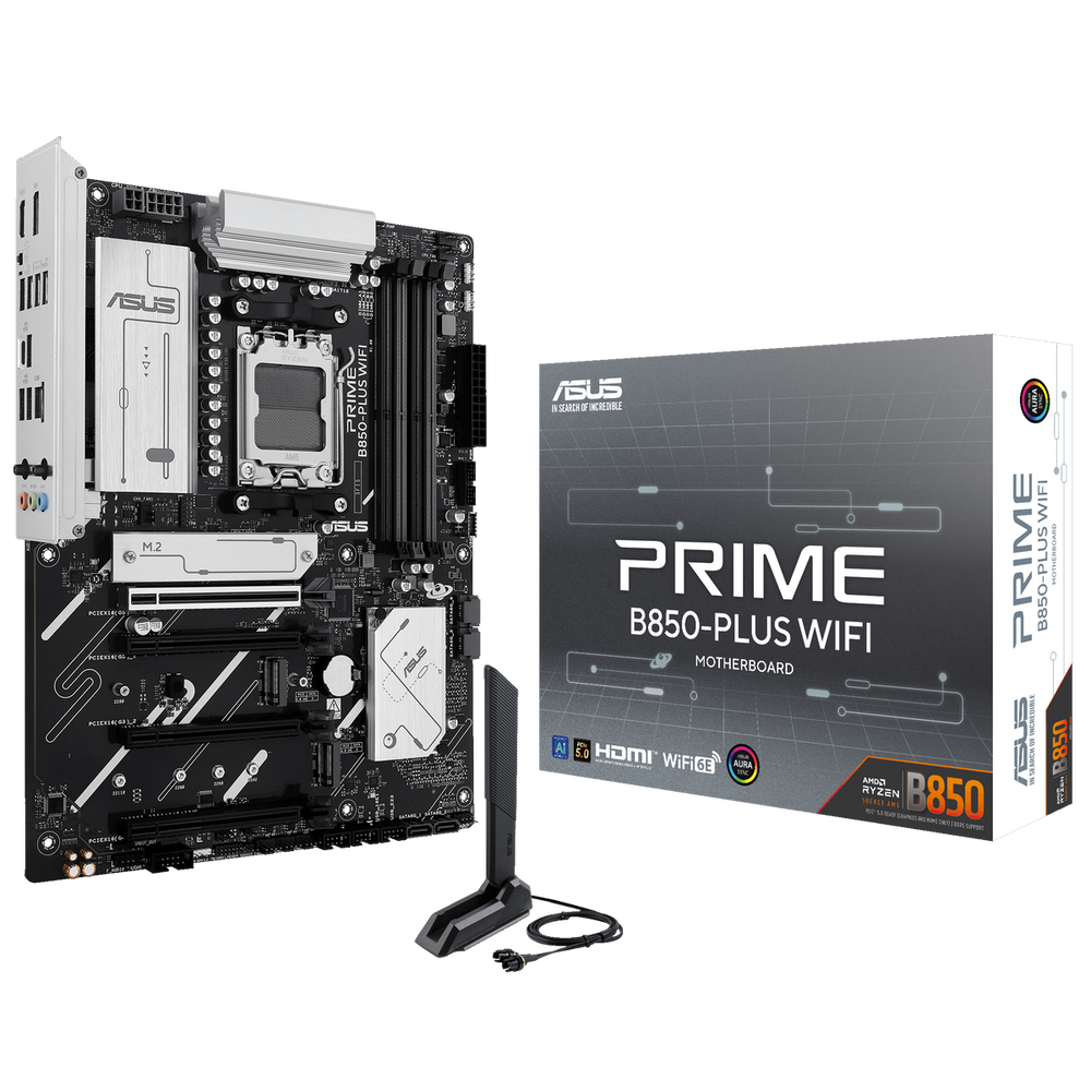 Материнская плата ASUS PRIME B850-PLUS WIFI AM5 ATX 4xDDR5 4xPCIEx16 3xM.2 USB-C DP HDMI 2.5GLAN WIFI 6E