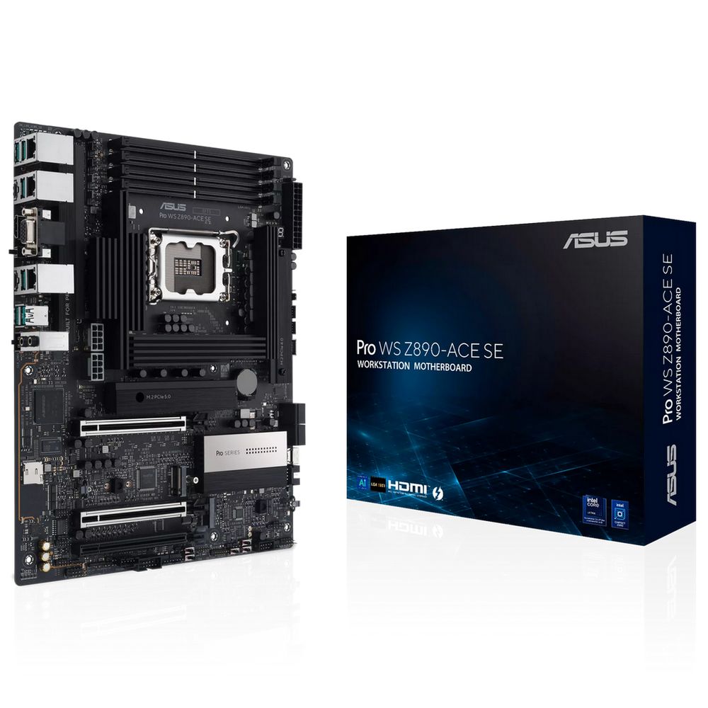 Материнская плата ASUS PRO WS Z890-ACE SE LGA1851 ATX 4хDDR5 3xPCIEx16 4xM.2 Thunderbolt USB-C HDMI 2.5GLAN 10GLAN