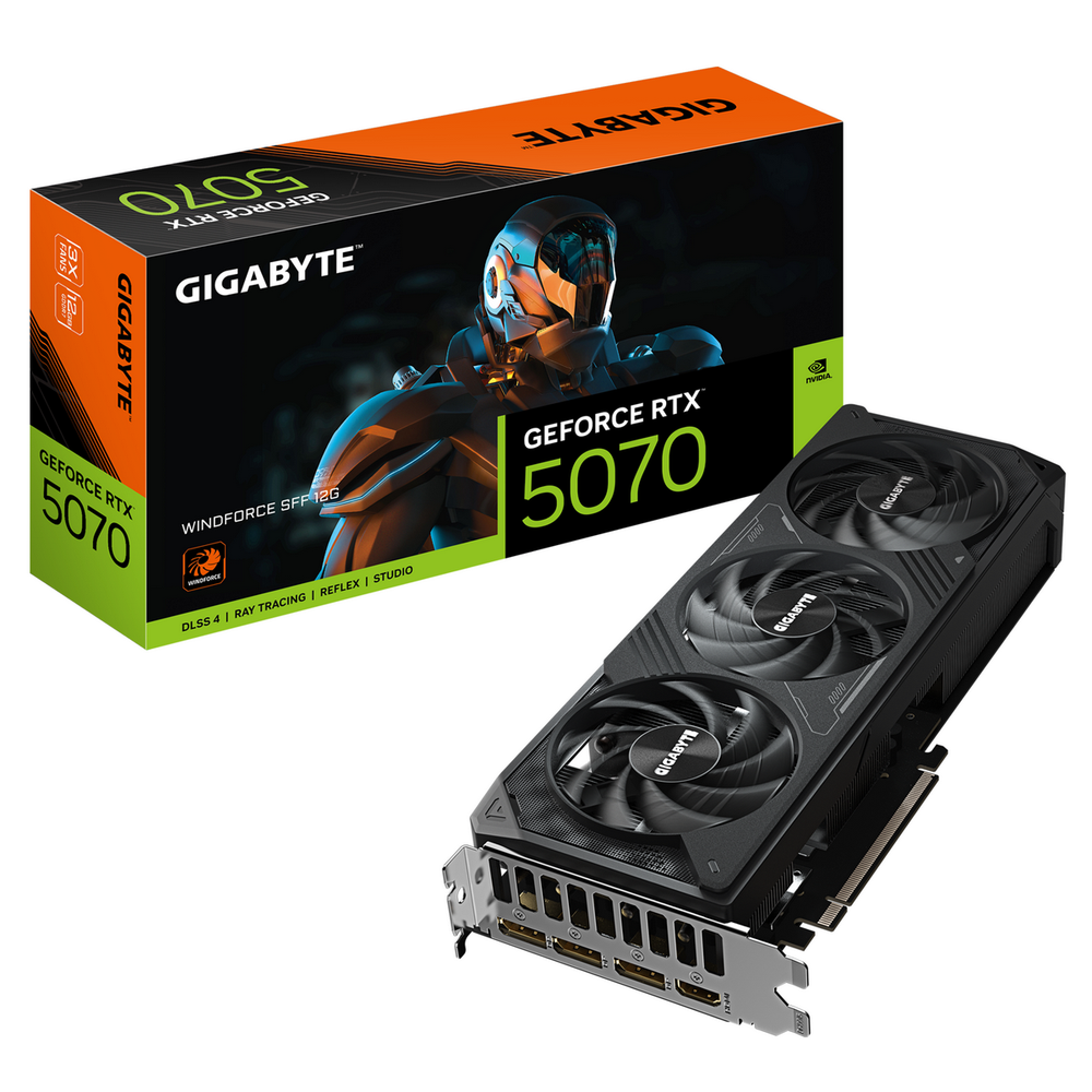 Видеокарта Gigabyte RTX5070 WINDFORCE SFF 12GB GDDR7 192bit 3xDP HDMI 3FAN RTL