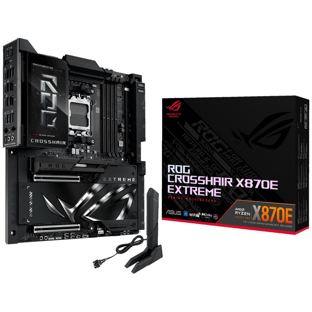Материнская плата ASUS ROG CROSSHAIR X870E EXTREME AM5 E-ATX 4xDDR5 2xPCIEx16 5xM.2 4xUSB-C HDMI 5GLAN 10GLAN Wi-Fi 7