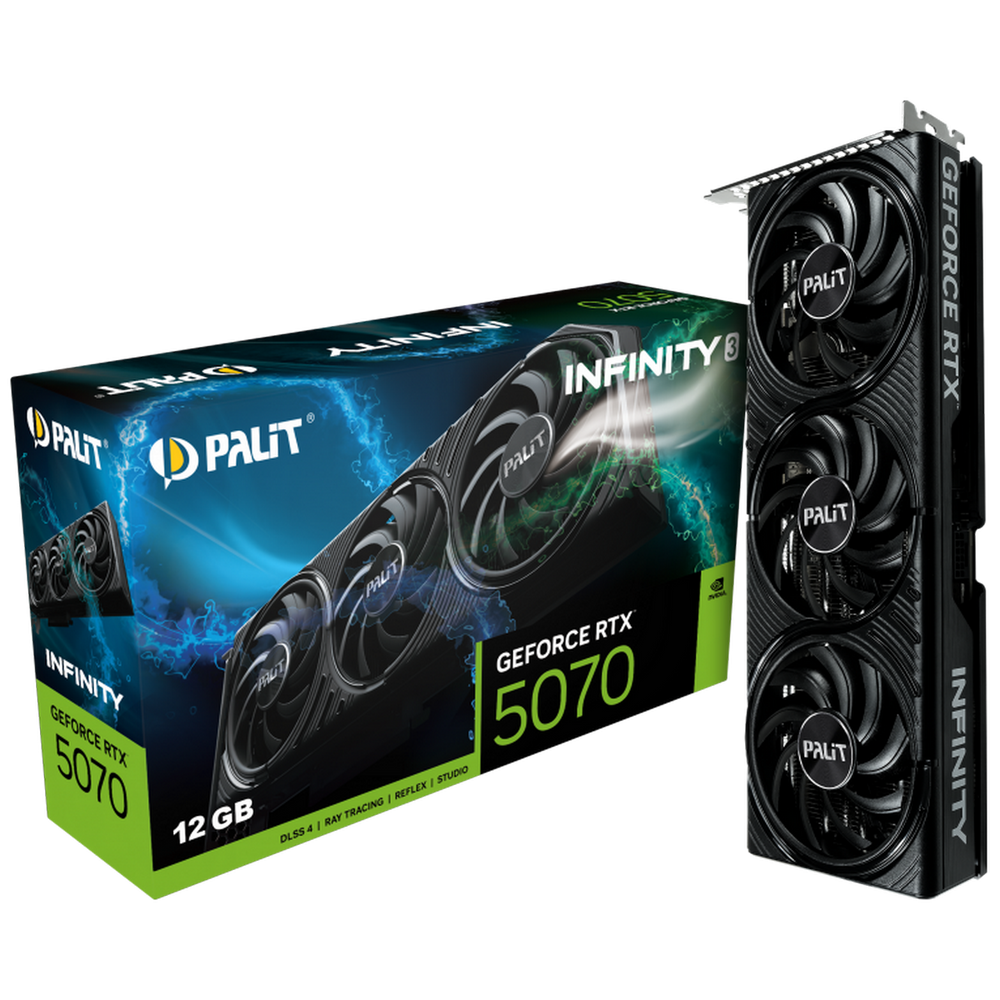 Видеокарта Palit RTX5070 INFINITY 3 12GB GDDR7 192bit 3xDP HDMI 3FAN RTL