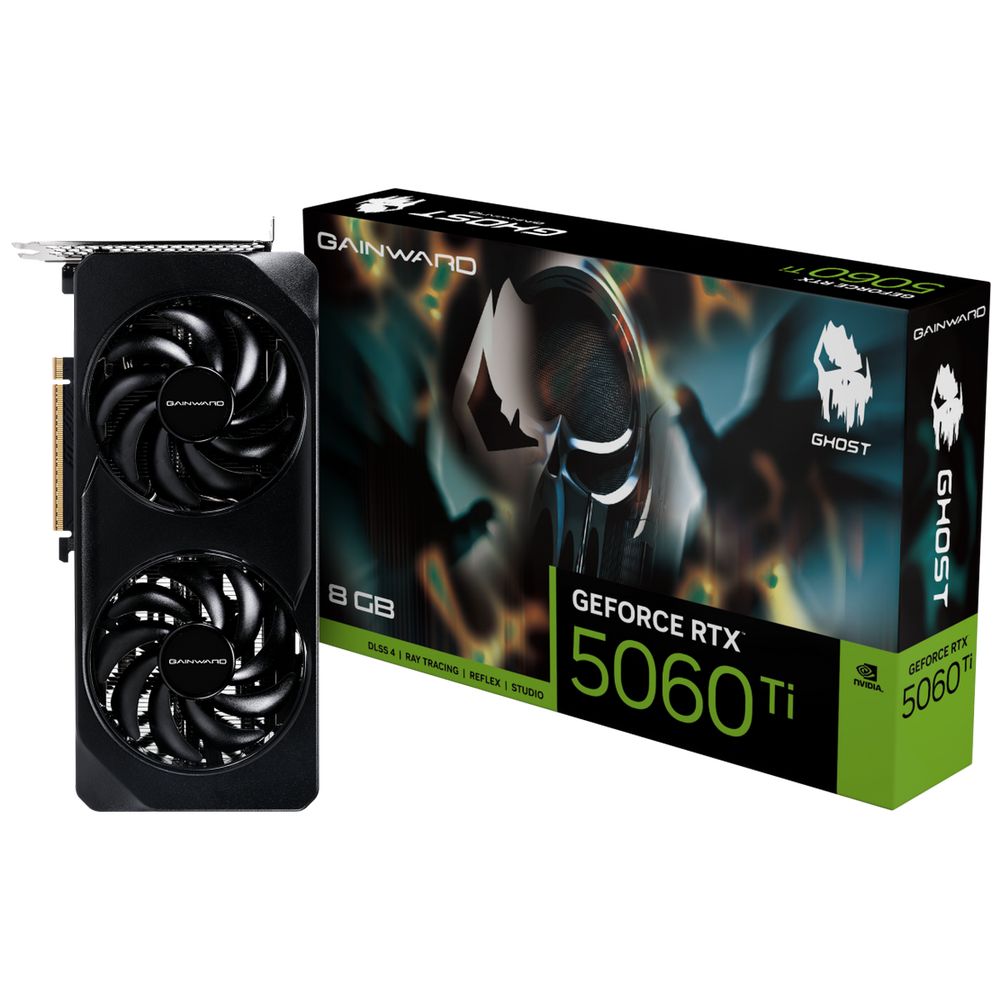 Видеокарта Gainward RTX5060Ti GHOST 8GB GDDR7 128bit 3xDP HDMI 2FAN RTL