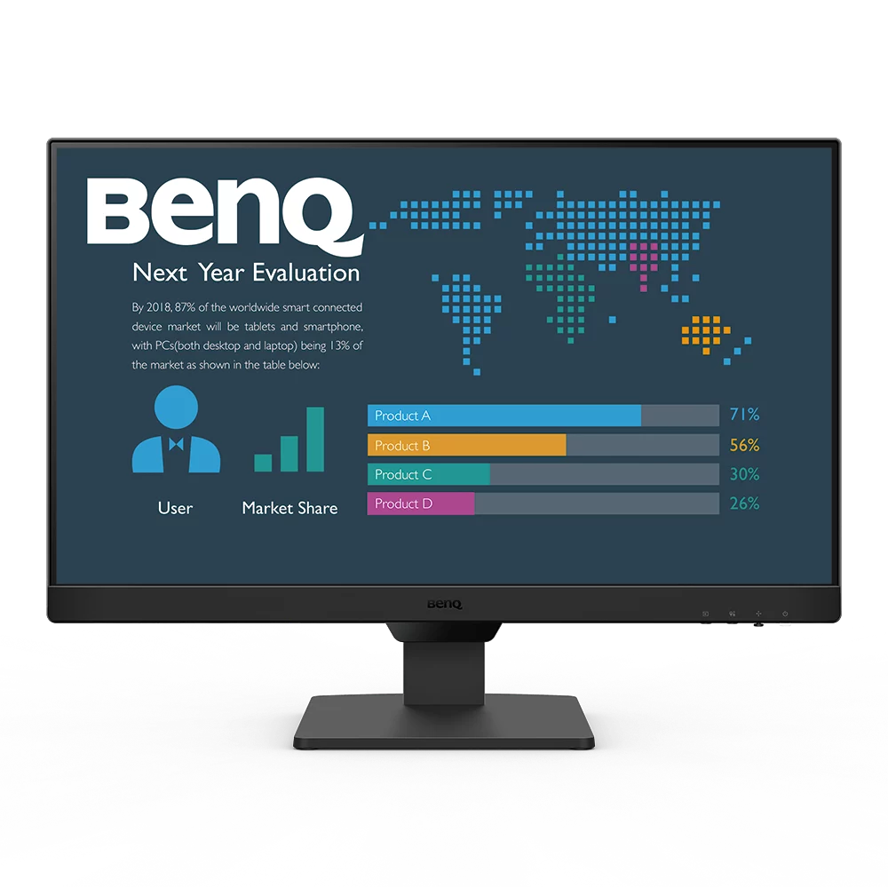 Монитор 23.8" BenQ BL2490 Black (1920x1080, IPS, 100Hz, 20M:1, 250cd, 5ms, 2*HDMI, DP, Speakers, Flicker-free;Low Blue Light, 3Y)