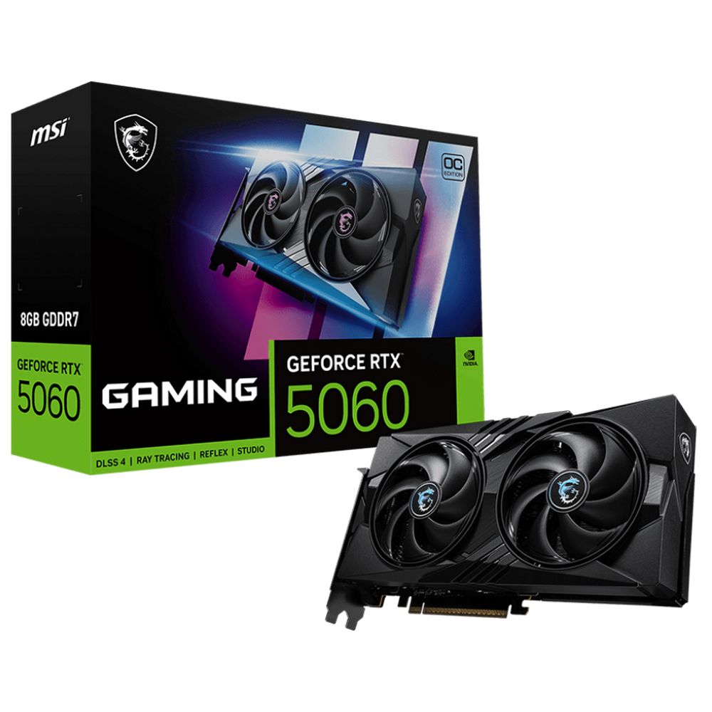Видеокарта MSI RTX5060 GAMING OC 8GB GDDR7 128bit 3xDP HDMI 2FAN RTL