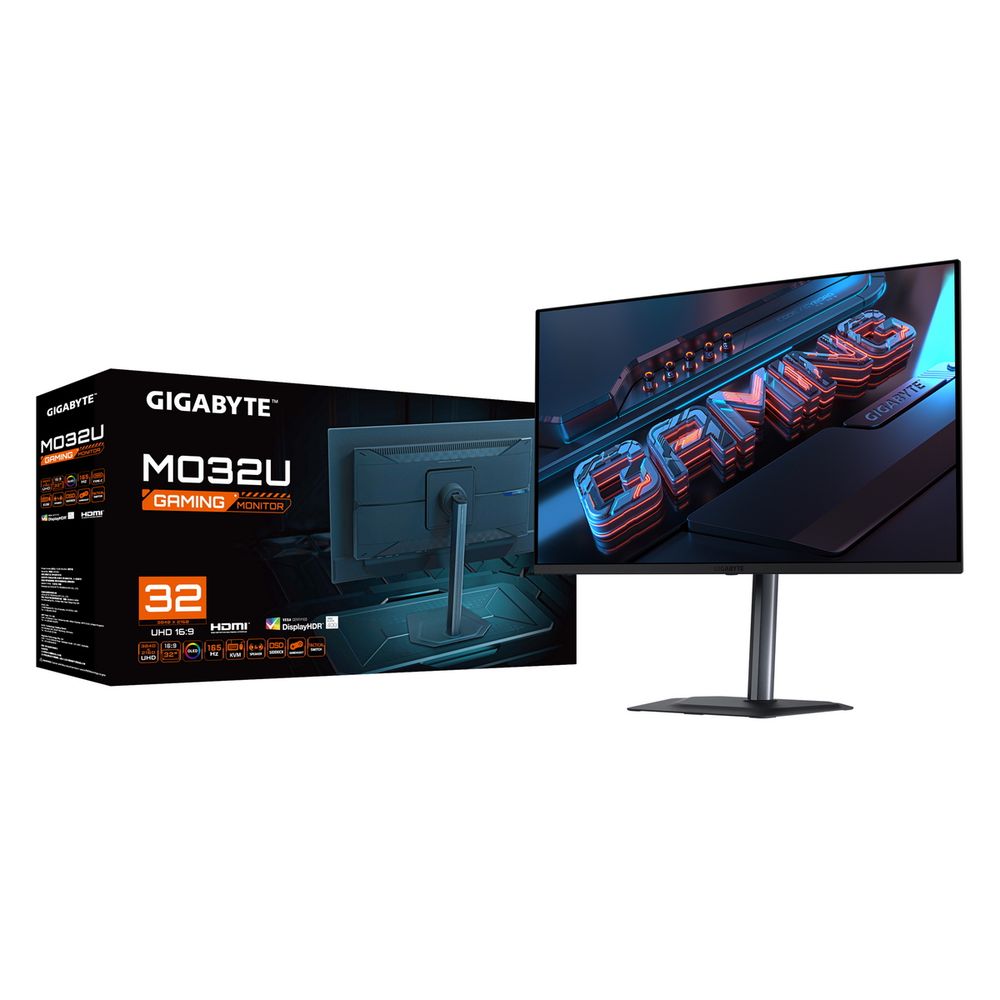 Монитор 31.5" Gigabyte MO32U Black  (31,5 " OLED, 3840 x 2160,165Hz, 2xHDMI 2.1, DP 1.4, 3xUSB 3.2, USB Type-C, 0,03 ms,178°/178°, 250 cd/m, 1,5 М:1 )
