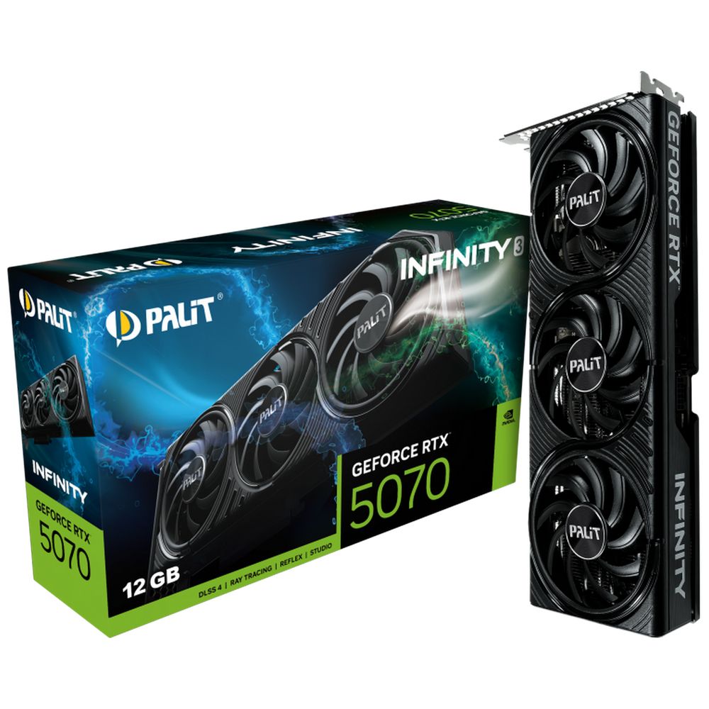 Видеокарта Palit Bad Pack RTX5070 INFINITY 3 12GB GDDR7 192bit 3xDP HDMI 3FAN RTL bp