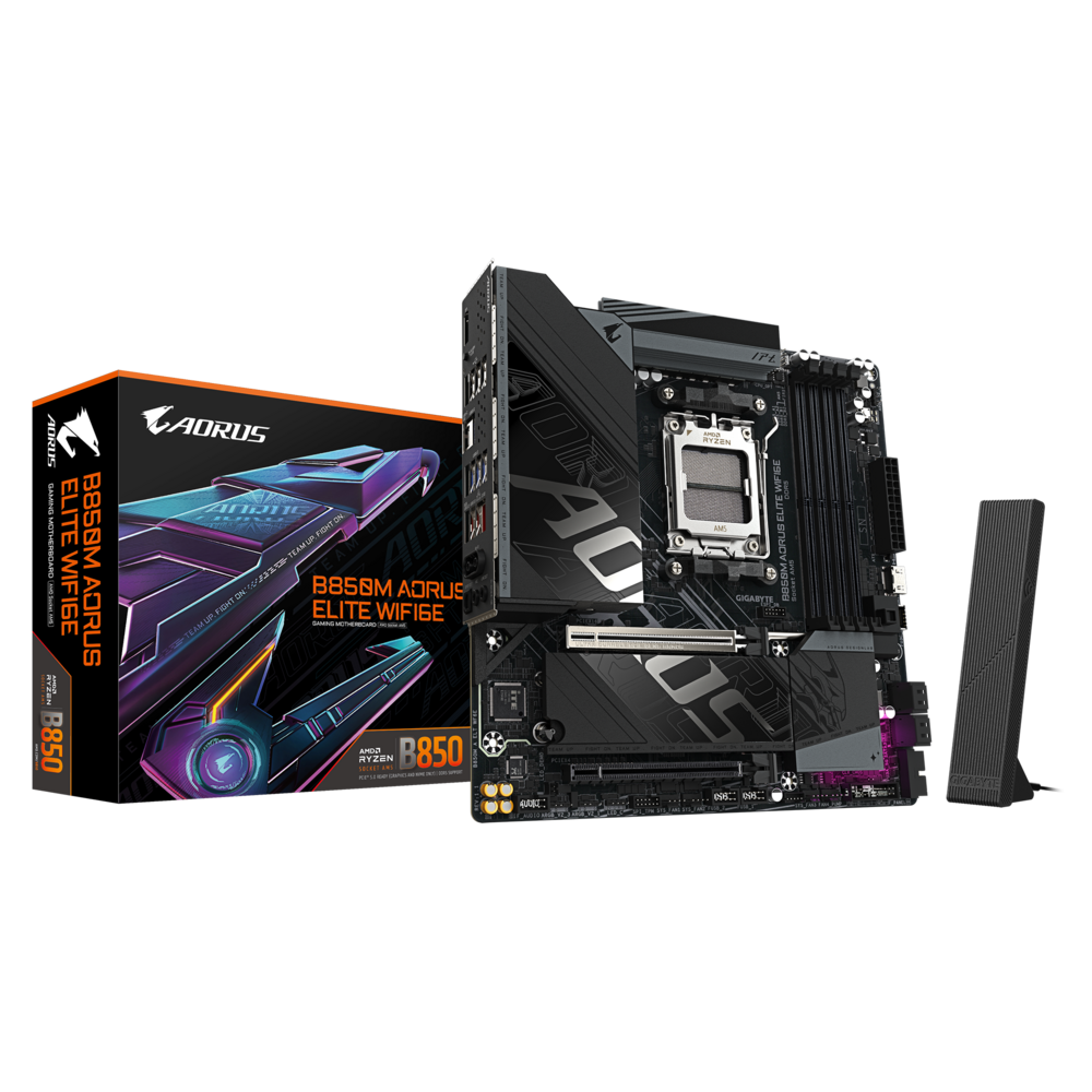 Материнская плата Gigabyte B850M AORUS ELITE WIFI6E, RTL