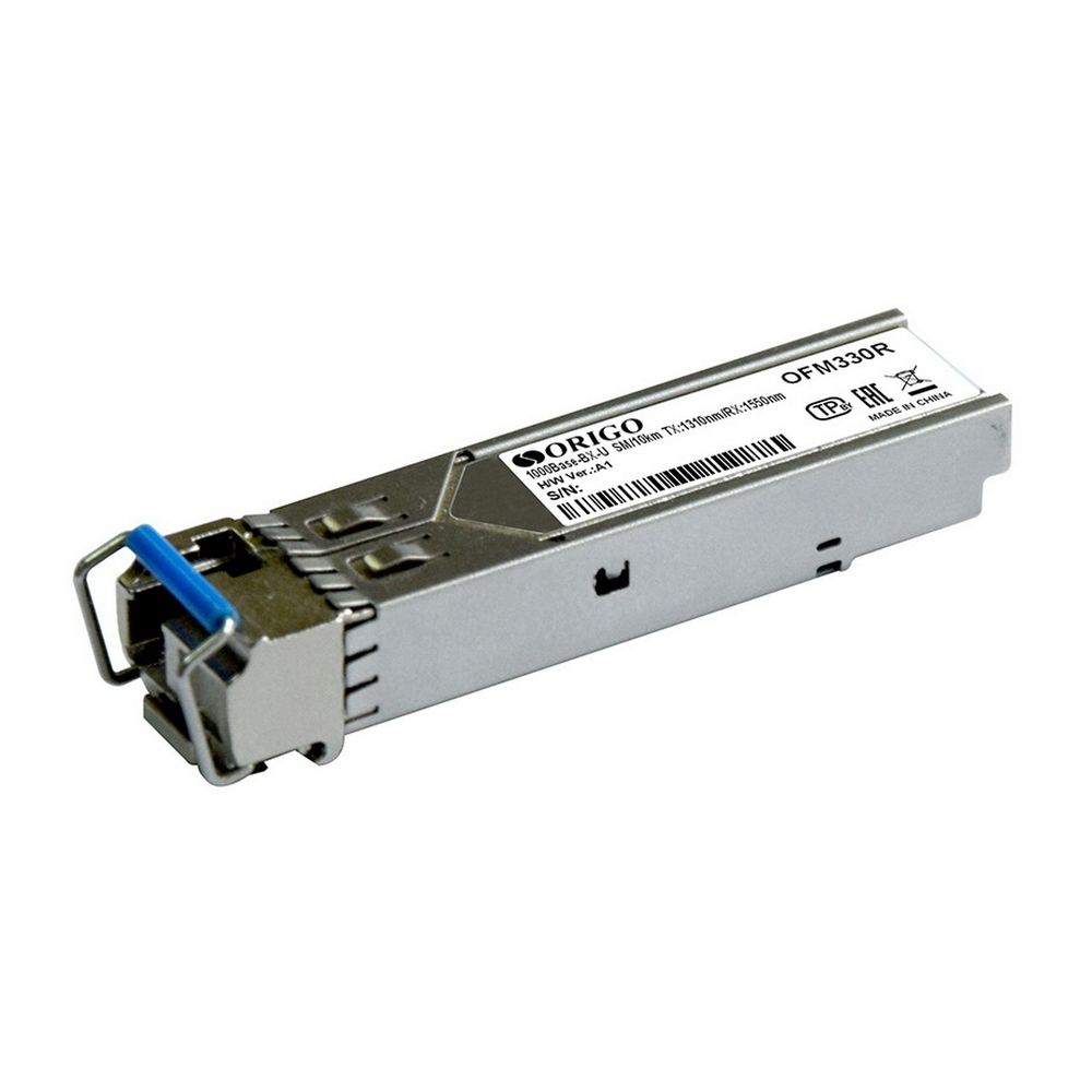 Трансивер ORIGO OFM330R/10KM/A1A WDM SFP-трансивер, 1000Base-BX-U (Simplex LC), Tx:1310 нм, Rx:1550 нм, для одномодового кабеля, до 10 км