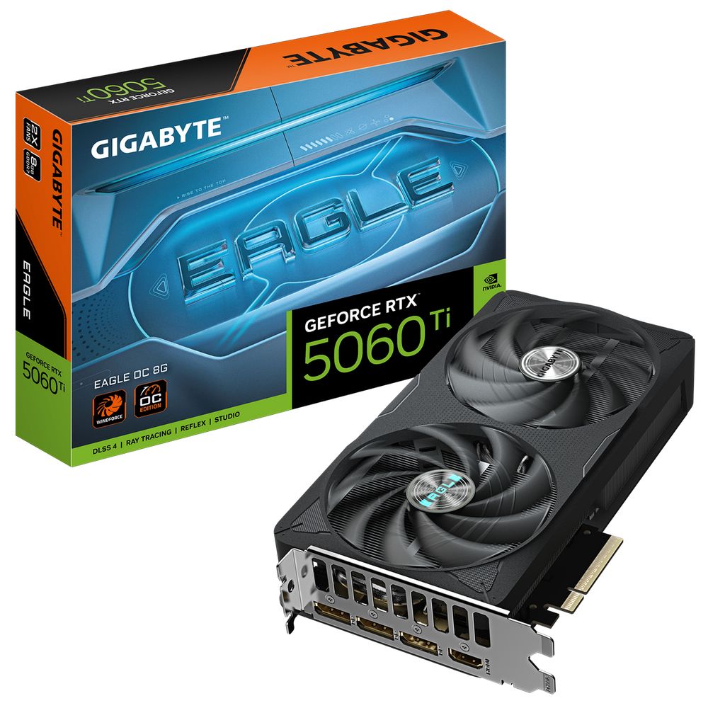 Видеокарта Gigabyte Bad Pack RTX5060Ti EAGLE OC 8GB GDDR7 128bit 3xDP HDMI 2FAN RTL bp