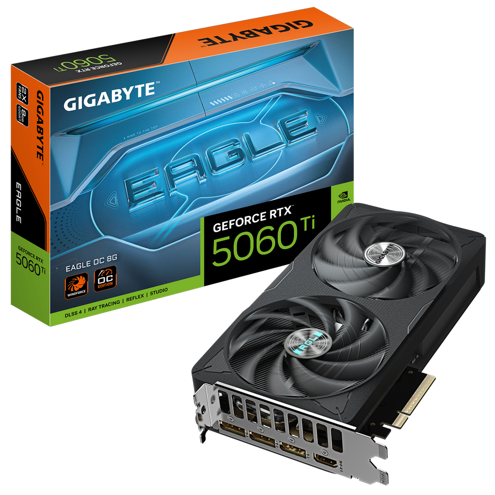 Видеокарта Gigabyte Bad Pack RTX5060Ti EAGLE OC 8GB GDDR7 128bit 3xDP HDMI 2FAN RTL bp