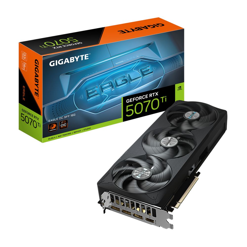 Видеокарта Gigabyte Bad Pack RTX5070Ti EAGLE OC SFF 16GB GDDR7 256bit 3xDP HDMI 3FAN RTL