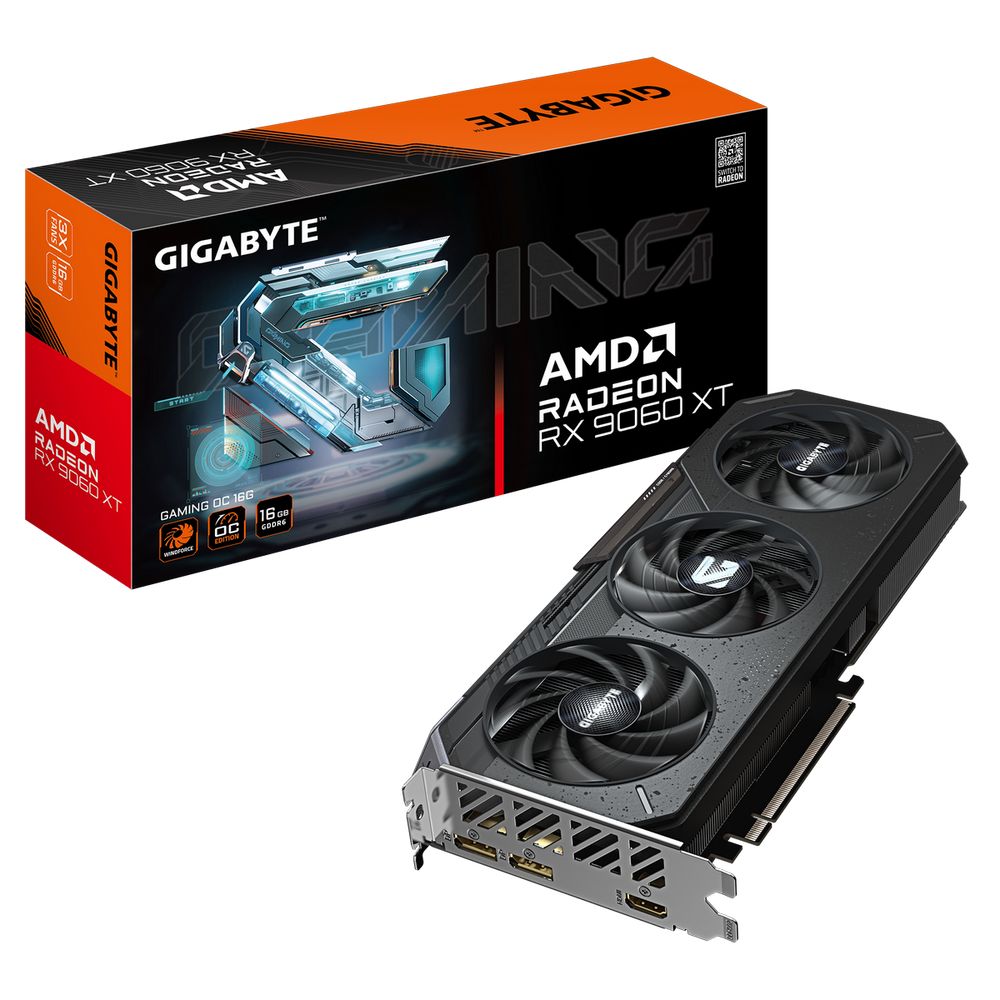 Видеокарта Gigabyte RX9060XT GAMING OC 16GB GDDR6 128bit 2xDP HDMI 3FAN RTL