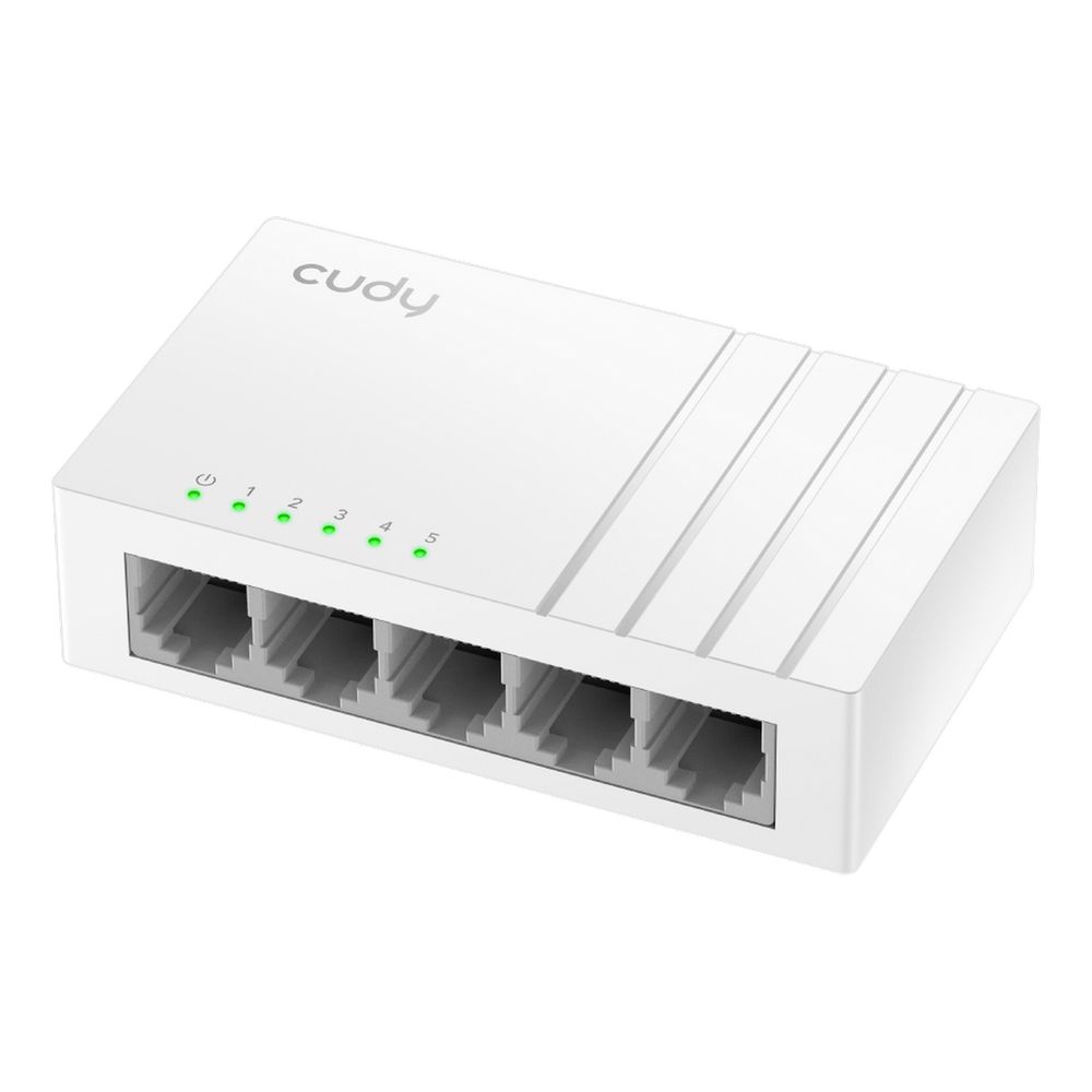 Коммутатор CUDY Bad Pack 5-Port 10/100 Ms Desktop Switch 5-Port 10/100 Ms Desktop Switch, 5 10/100M RJ45 Ports, Loop Detection, Desktop Plastic Case, Power Saving, Plug & Play, Wall-Mount bp