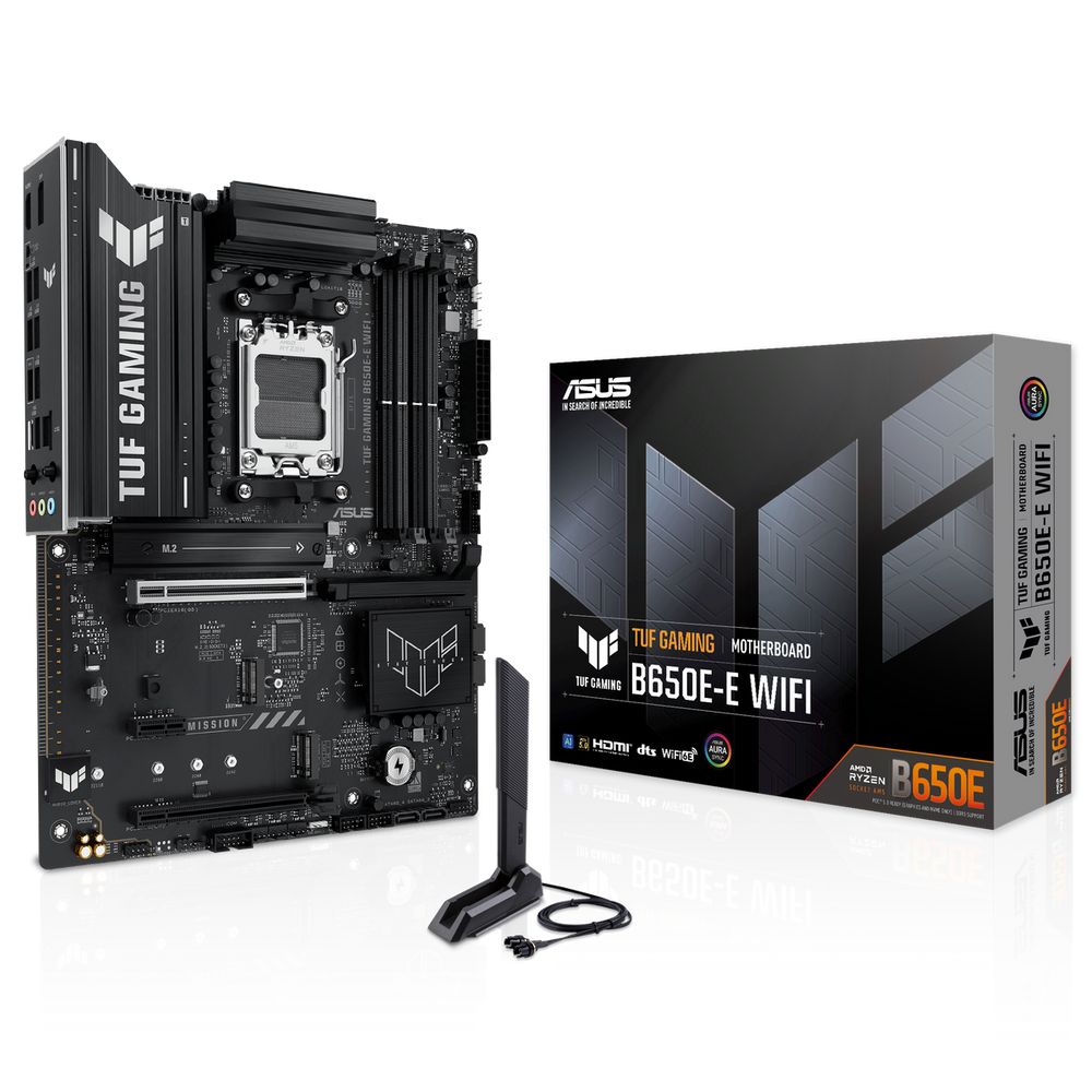 Материнская плата ASUS TUF GAMING B650E-E WIFI AM5 ATX 4xDDR5 2хPCIEx16 PCIEx1 3xM.2 USB-C DP HDMI 2.5GLAN Wi-Fi 6E