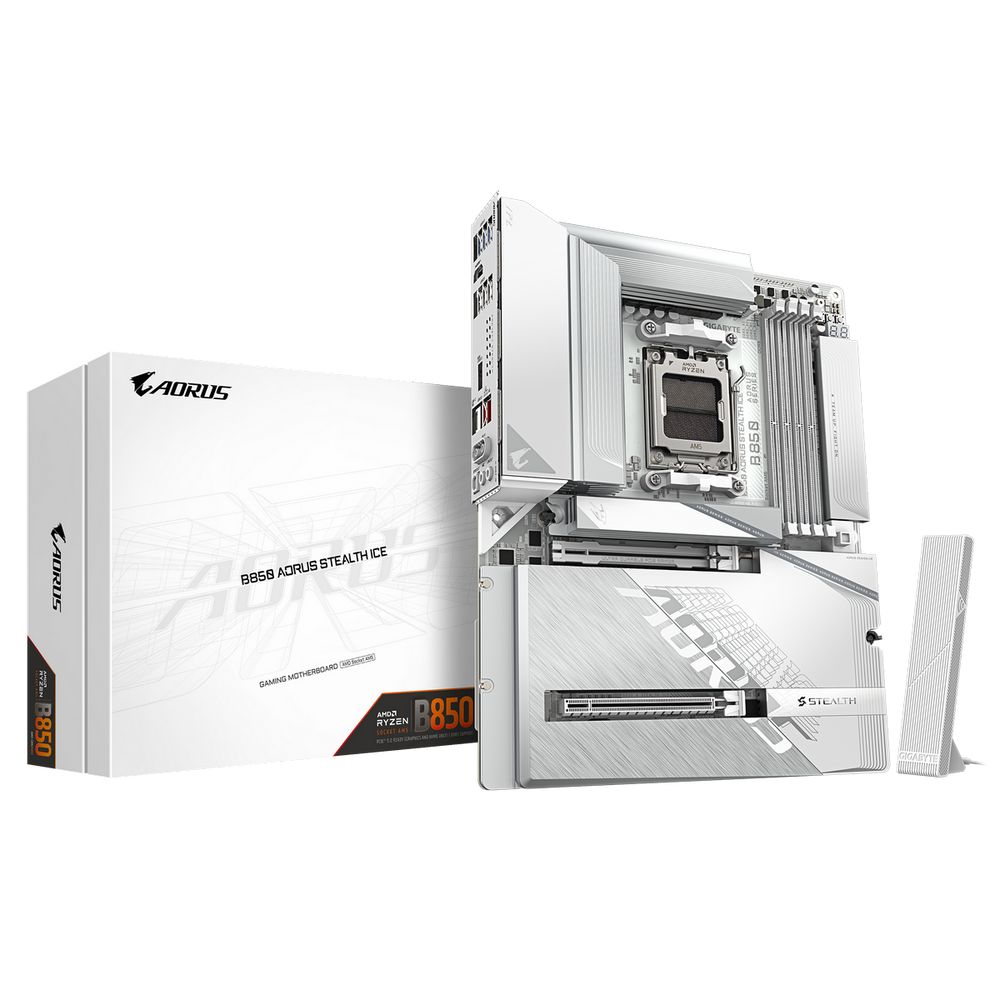 Материнская плата Gigabyte B850 AORUS STEALTH ICE, RTL