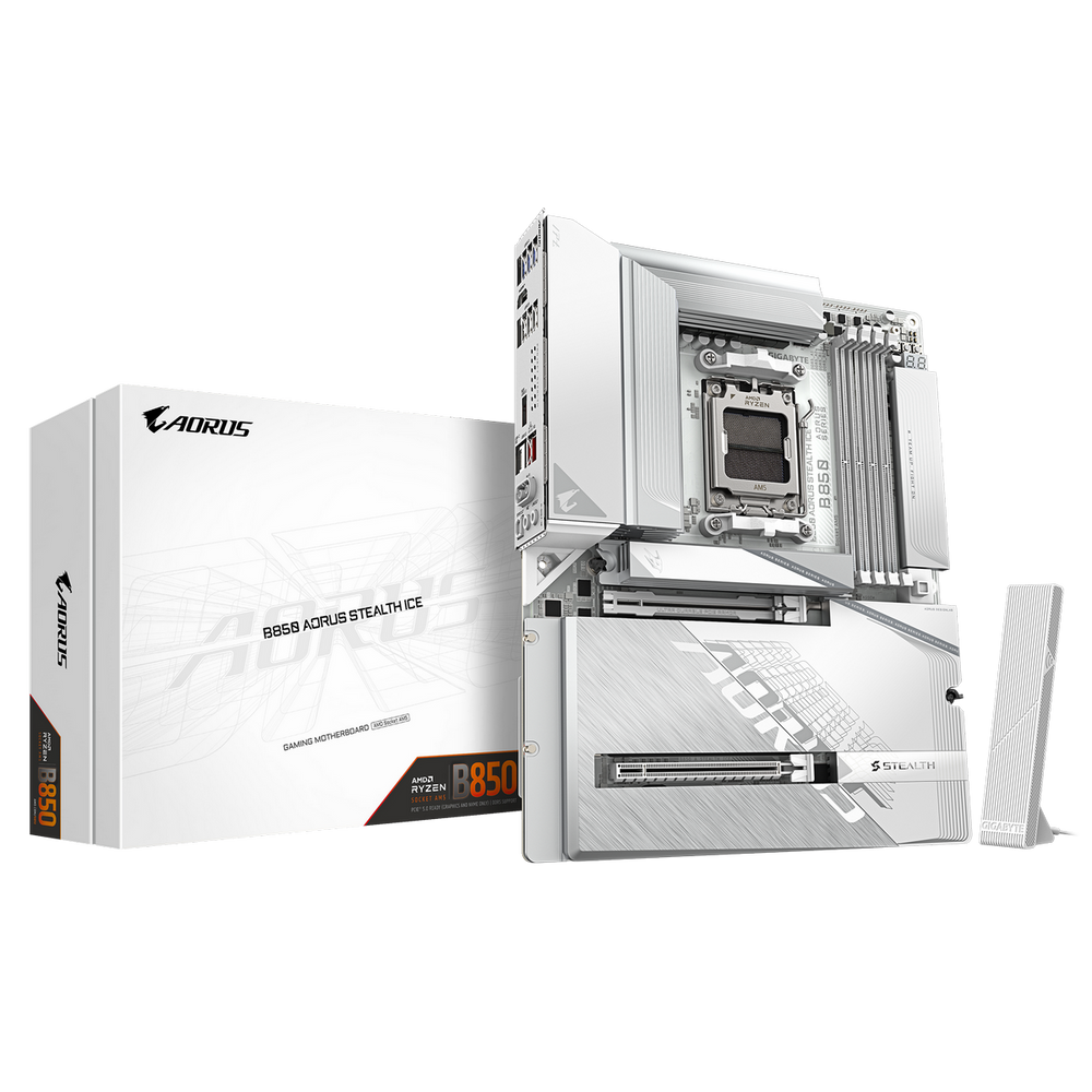 Материнская плата Gigabyte B850 AORUS STEALTH ICE, RTL