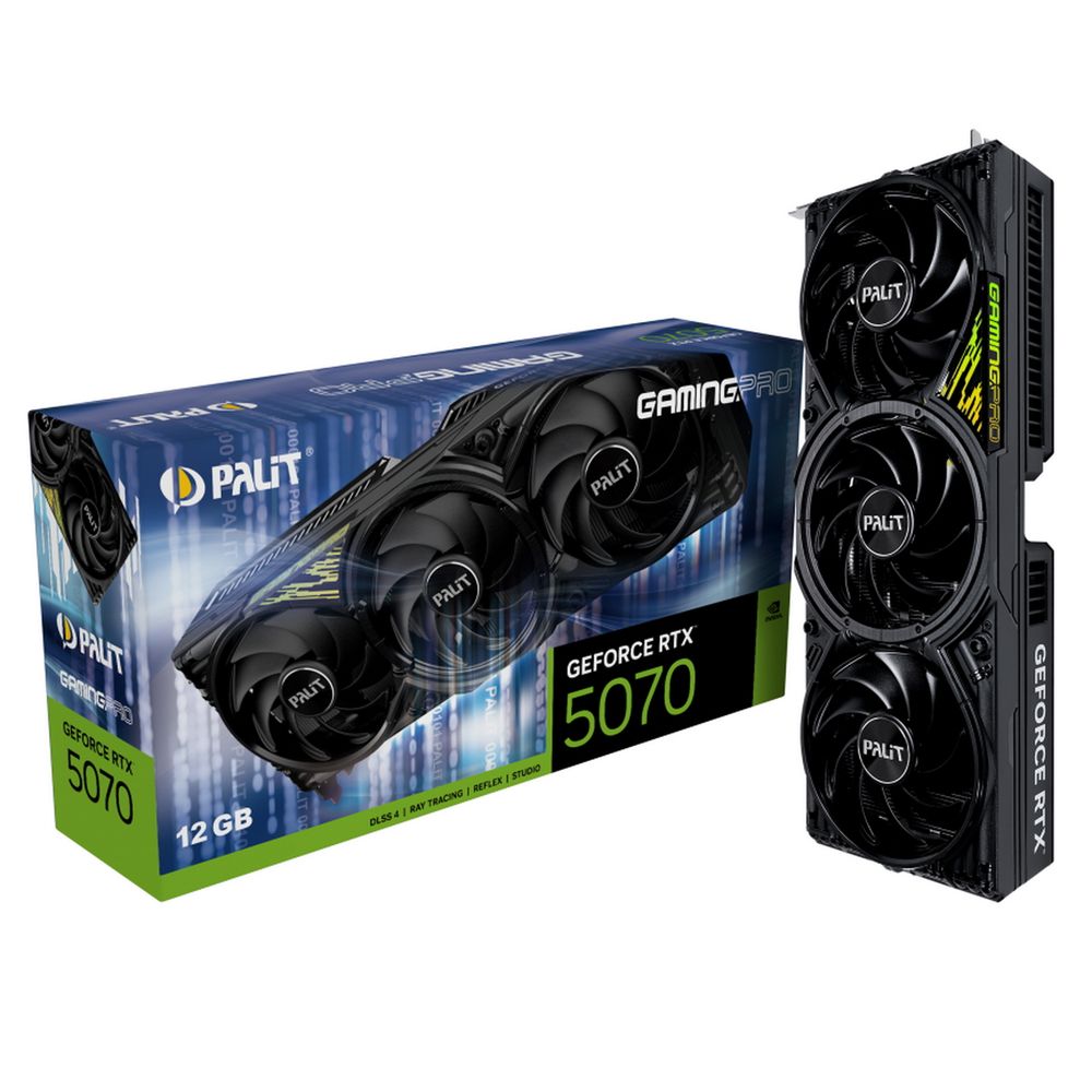 Видеокарта Palit Bad Pack RTX5070 GAMINGPRO 12GB GDDR7 192bit 3xDP HDMI 3FAN RTL bp