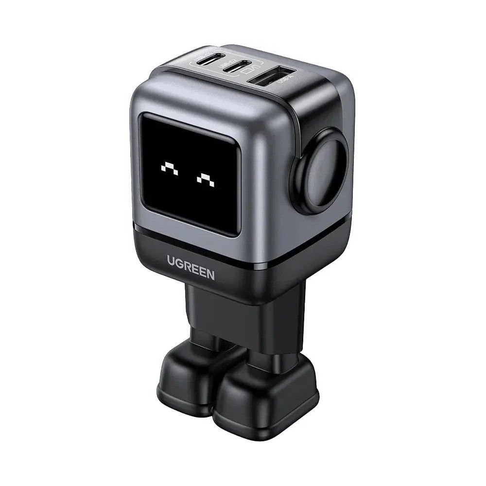 Сетевое зарядное устройство UGREEN CD361 (25685B) UNO 65W USB-A+2*USB-C Robot GaN Tech Fast Charger