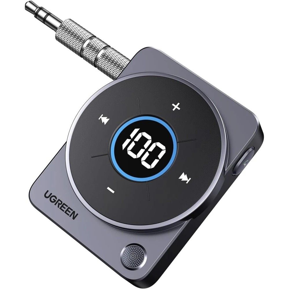 Аудиоадаптер UGREEN CM724  (35003) Car&Home Bluetooth 5.4 Receiver Audio Adapter со съемным металлич