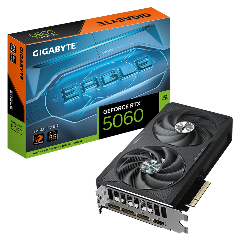 Видеокарта Gigabyte Bad Pack RTX5060 EAGLE OC 8GB GDDR7 128bit 3xDP HDMI 2FAN RTL bp