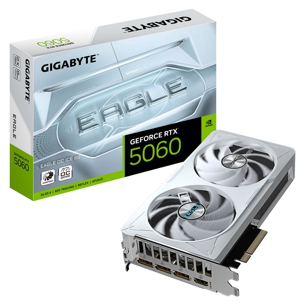 Видеокарта Gigabyte Bad Pack RTX5060 EAGLE OC ICE 8GB GDDR7 128bit 3xDP HDMI 3FAN RTL bp