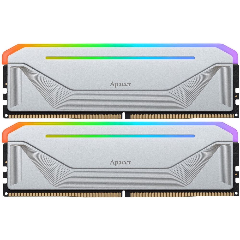 Модуль памяти Apacer 64GB DDR5 5600 DIMM OC NOX RGB Silver w/HS, kit 2x32GB CL40, 1.25V