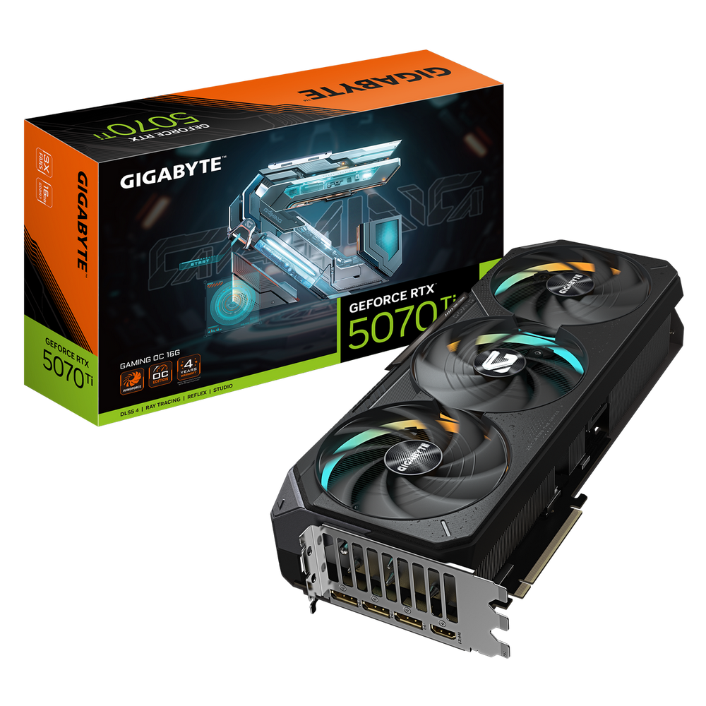 Видеокарта Gigabyte Bad Pack RTX5070Ti GAMING OC 16GB GDDR7 256bit 3xDP HDMI 3FAN RTL
