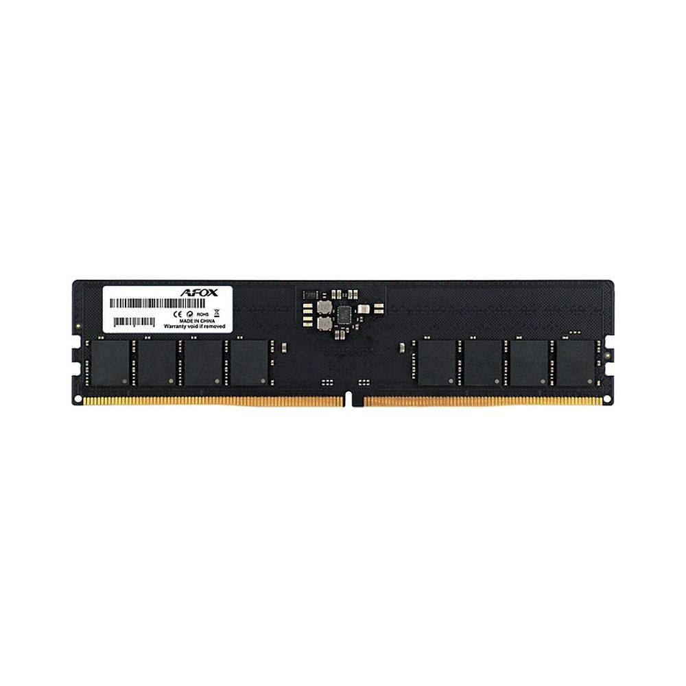Модуль памяти Afox 16GB DDR5 4800Mhz UDIMM Single Channel Package (1x16GB) PC5-38400, 288- Pin, Non-ECC, Un-Buffered, CL40-38-38-77, 1.1V