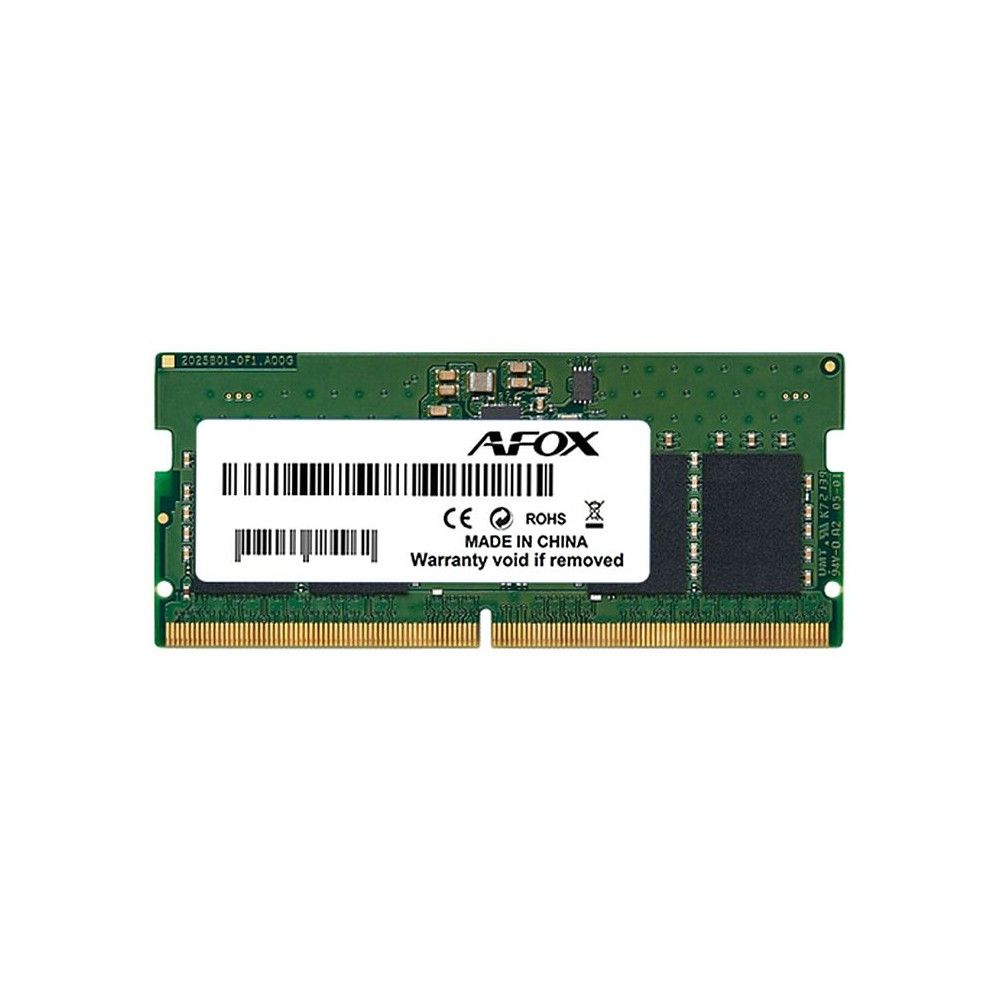Модуль памяти Afox 16GB DDR5 4800Mhz SO-DIMM Single Channel Package (1x16GB),  PC5-38400, 262-Pin, Non-ECC, Un-Buffered, CL40-38-38-77, 1.1V