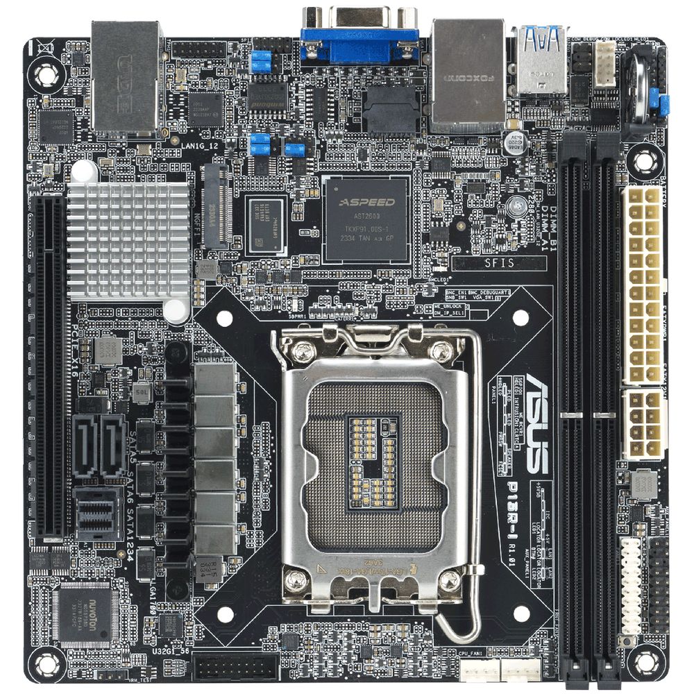 Материнская плата ASUS P13R-I LGA1700 mini-ITX 2xDDR5 PCIEx16 M.2 VGA 2xGLAN
