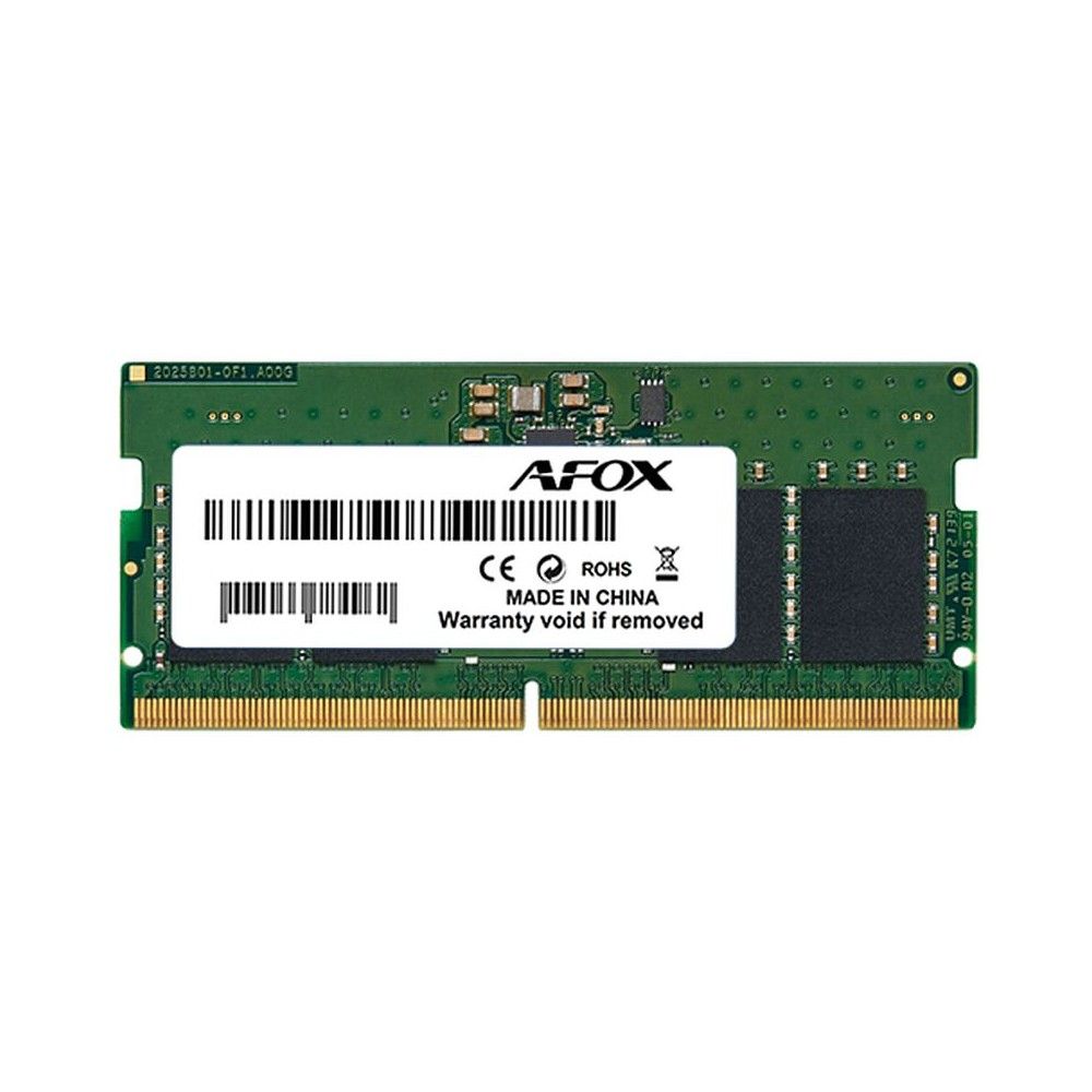 Модуль памяти Afox 32GB DDR5 5600Mhz SO-DIMM Single Channel Package (1x32GB) PC5-44800, 262- Pin, Non-ECC, Un-Buffered, CL46-46-46-90, 1.1V