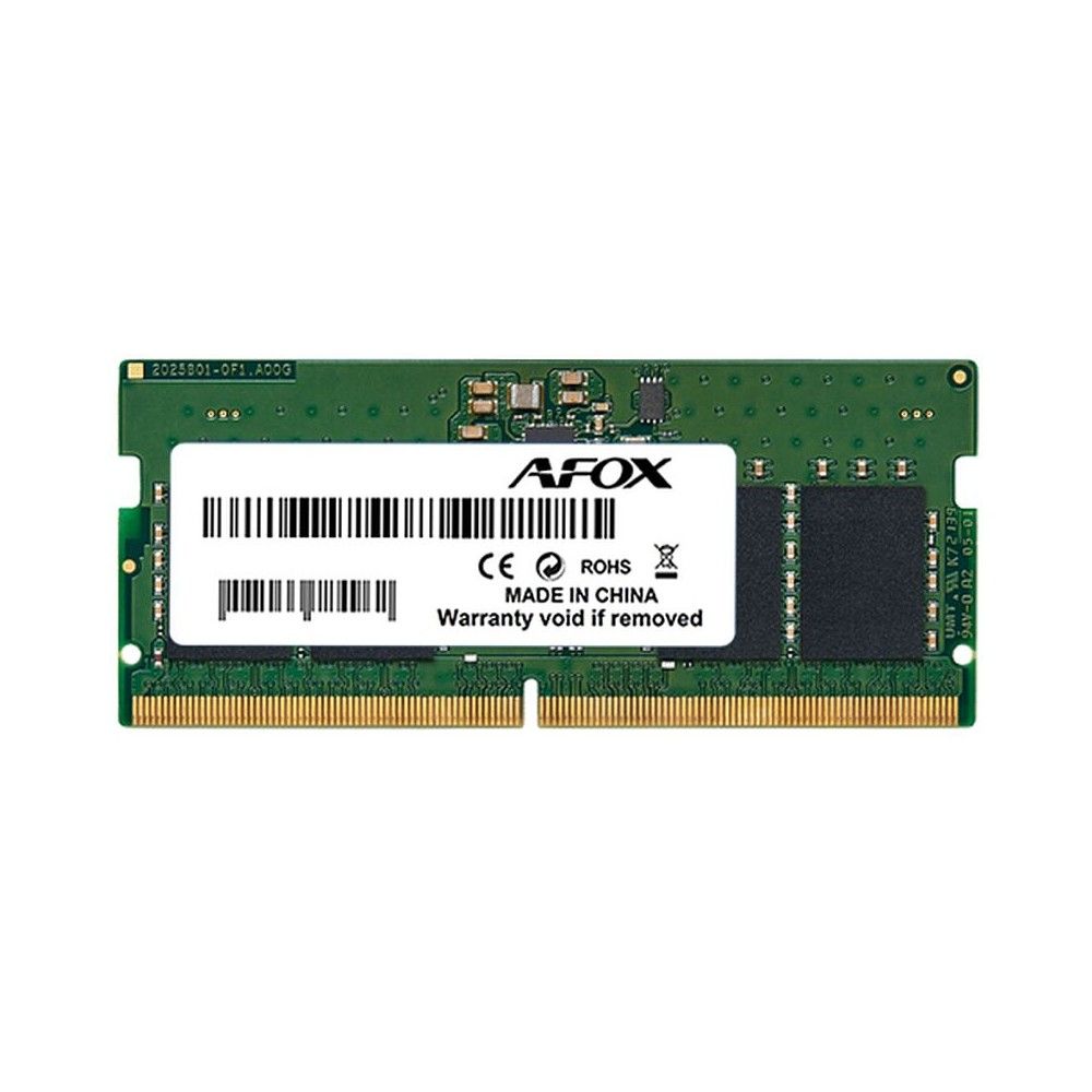 Модуль памяти Afox 32GB DDR5 5200Mhz SO-DIMM Single Channel Package (1x32GB) , PC5-41600, 262-Pin, Non-ECC, Un-Buffered, CL42-42-42-83, 1.1V