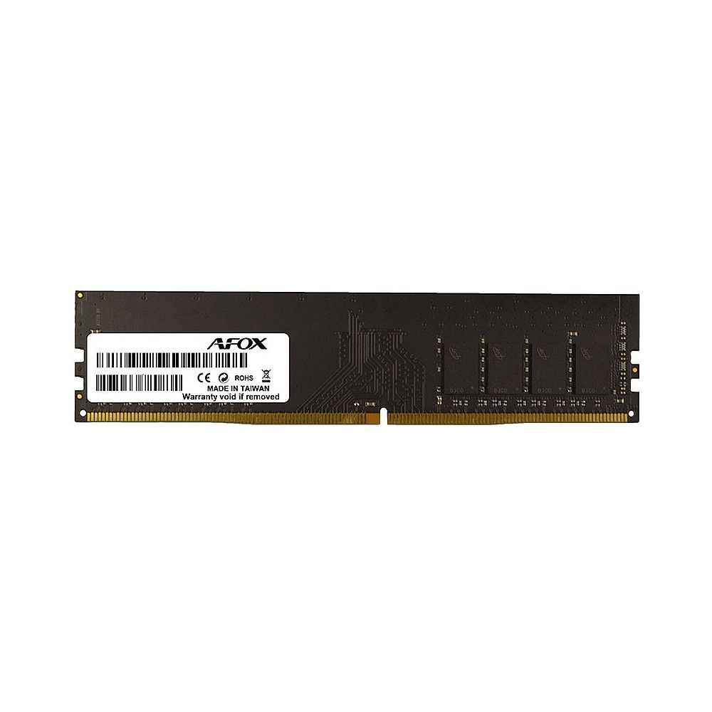 Модуль памяти Afox 8GB DDR4 2666Mhz DIMM Single Channel Package (1x8GB), PC4-21300, 288-Pin, Non-ECC, Un-Buffered, CL 19-19-19-43, 1.2V