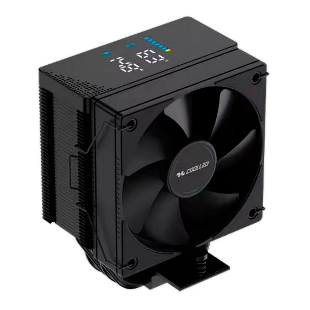 Вентилятор для процессора Coolleo CPU Cooler CL- B40S-DIG BK V2 Intel: LGA 115X/1200/1700/1851 AMD: AM4/AM5  200W TDP