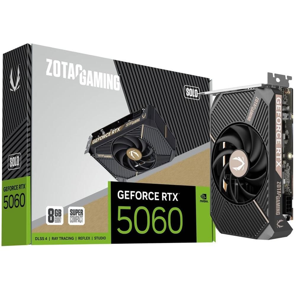 Видеокарта Zotac RTX5060 SOLO 8GB GDDR7 128bit 3xDP HDMI 1FAN LITE PACK