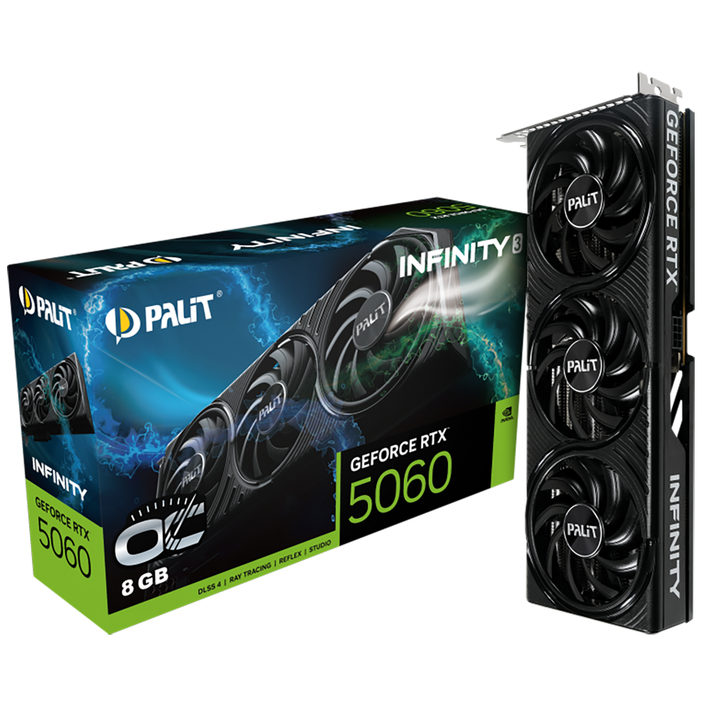 Видеокарта Palit RTX5060 INFINITY 3 OC 8GB GDDR7 128bit 3xDP HDMI 3FAN RTL