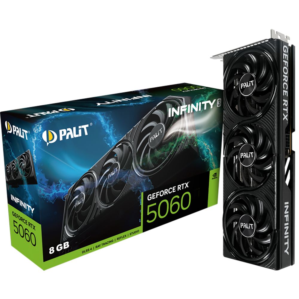 Видеокарта Palit RTX5060 INFINITY 3 8GB GDDR7 128bit 3xDP HDMI 3FAN RTL