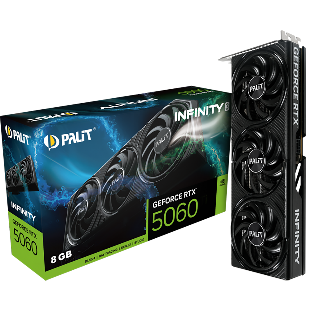 Видеокарта Palit RTX5060 INFINITY 3 8GB GDDR7 128bit 3xDP HDMI 3FAN RTL