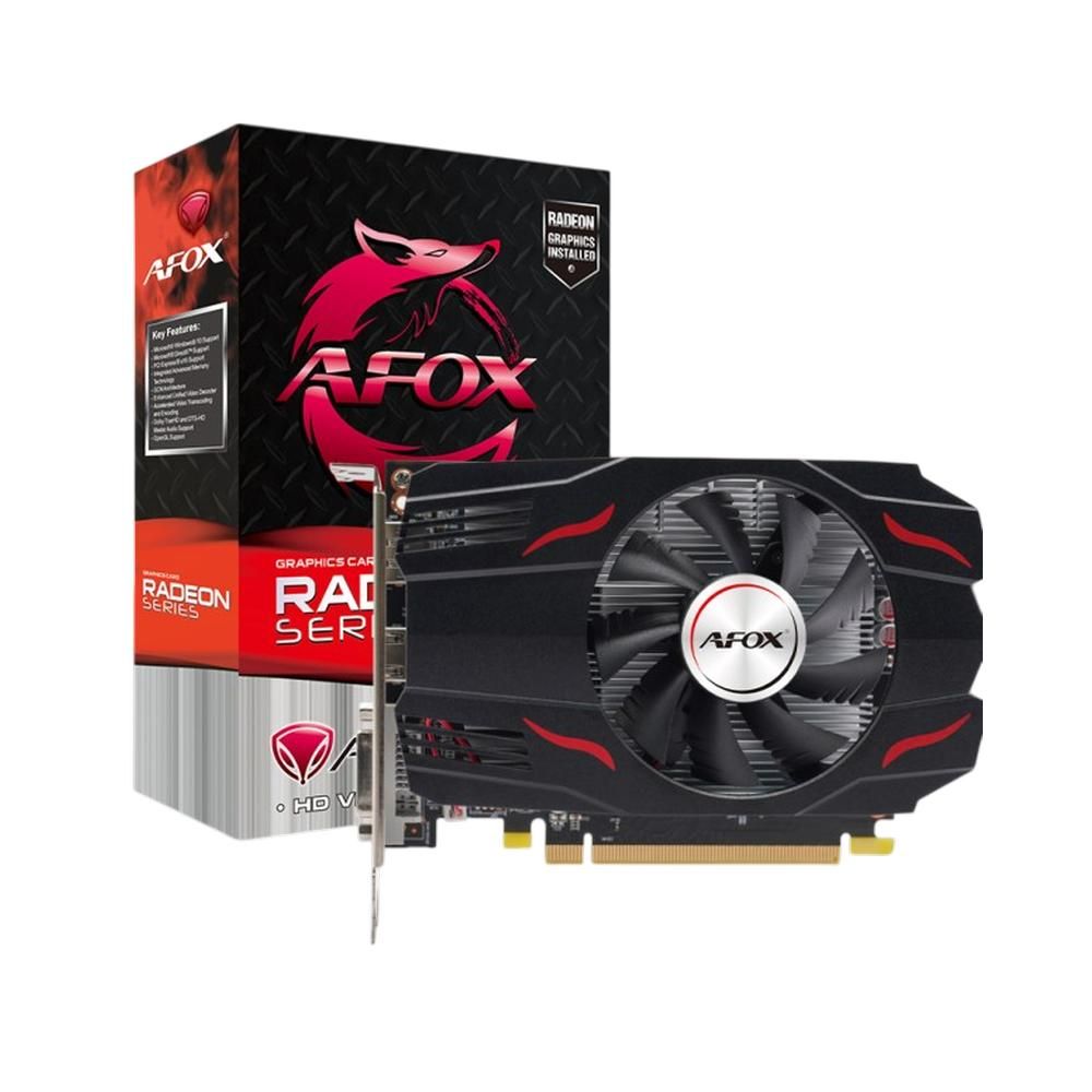 Видеокарта Afox RX550 4GB GDDR5 128bit DVI DP HDMI 1FAN RTL