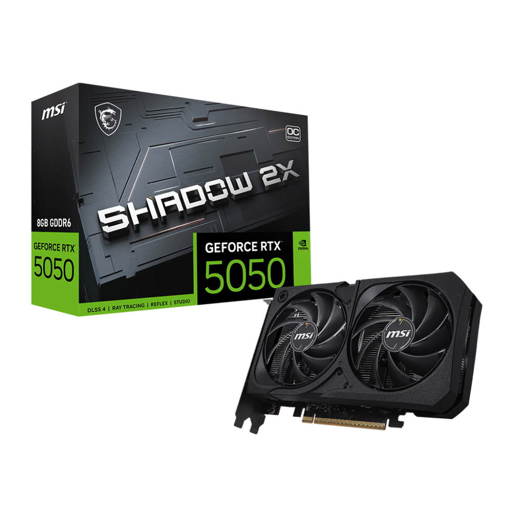 Видеокарта MSI RTX5050 SHADOW 2X OC 8GB GDDR6 128bit 3xDP HDMI 2FAN RTL