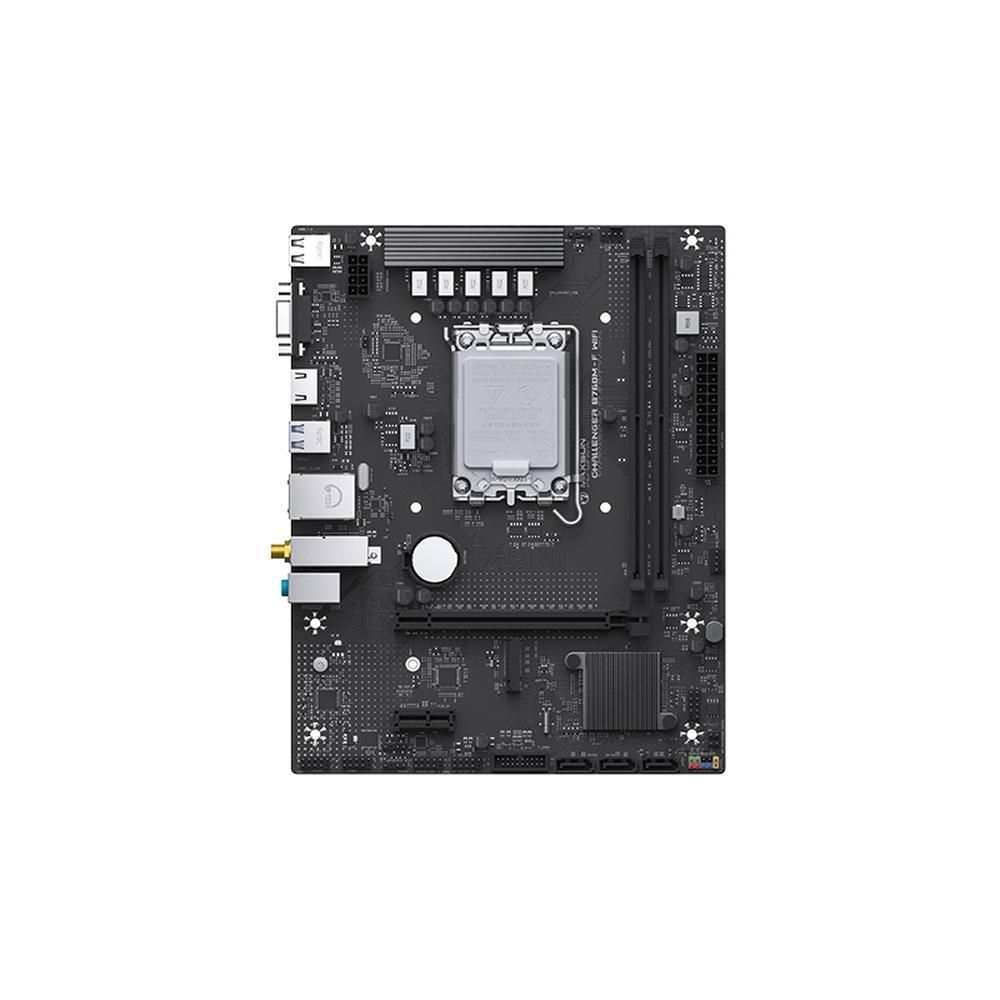 Материнская плата Maxsun MS-Challenger B760M-F WIFI B760, LGA1700, 2*DDR4, 1*PCIEx16, 1*PCIEx1, 1*M.2, 6*USB3.2Gen1, 4*USB2.0, 3*SATA3.0, 1G, DP, HDMI, M-ATX, RTL