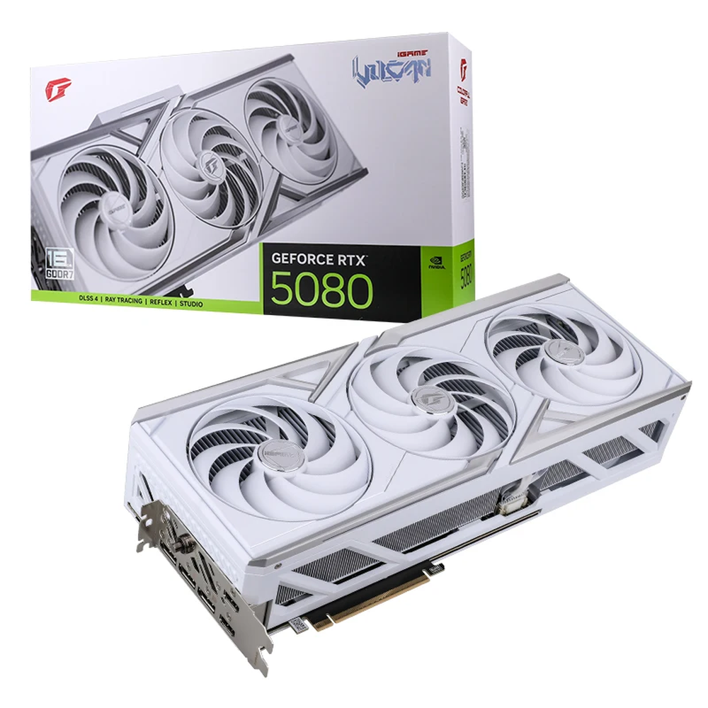 Видеокарта Colorful RTX5080 VULCAN W OC 16GB-V 16GB GDDR7 256bit 3xDP HDMI 3FAN RTL