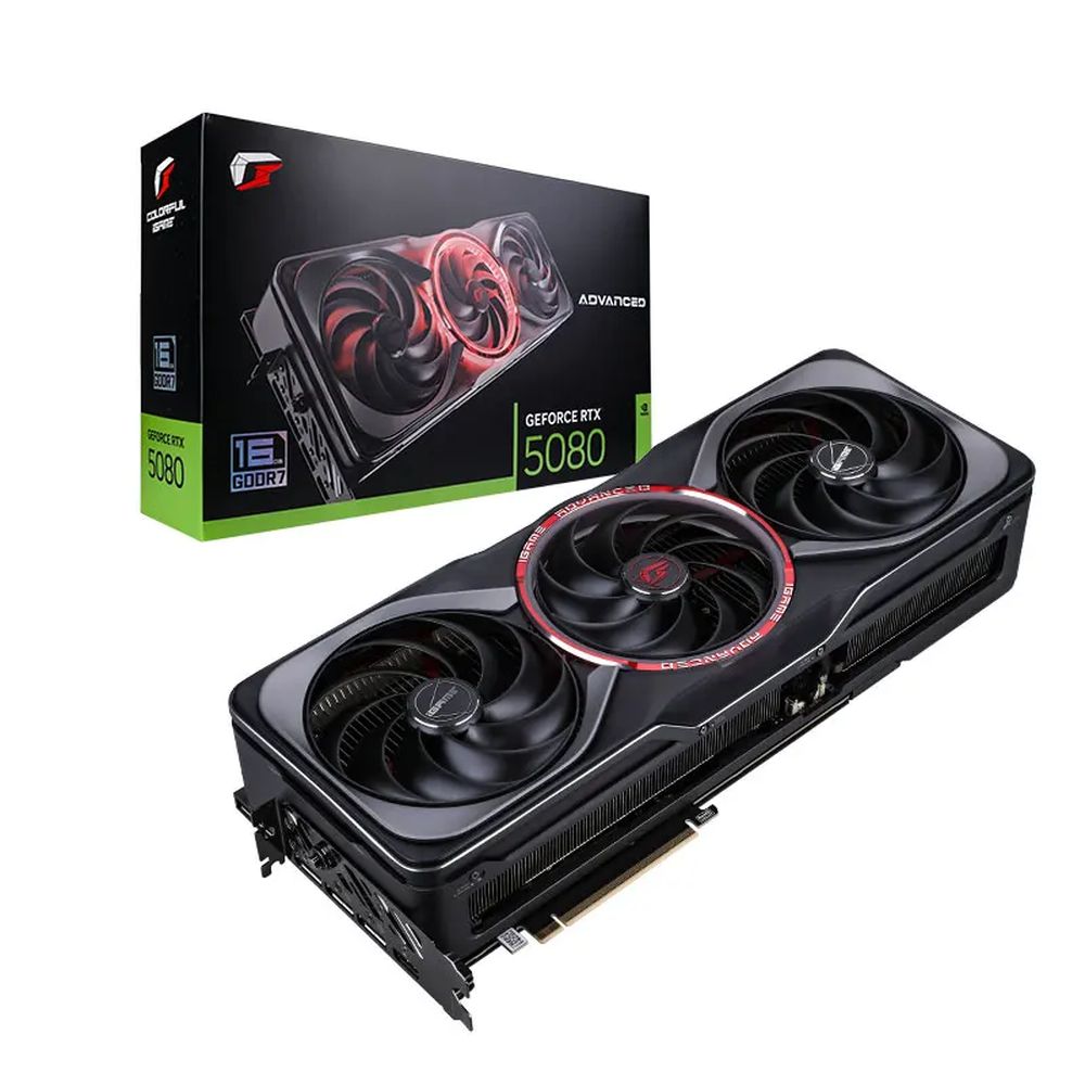 Видеокарта Colorful RTX5080 ADVANCED OC 16GB-V 16GB GDDR7 256bit 3xDP HDMI 3FAN RTL